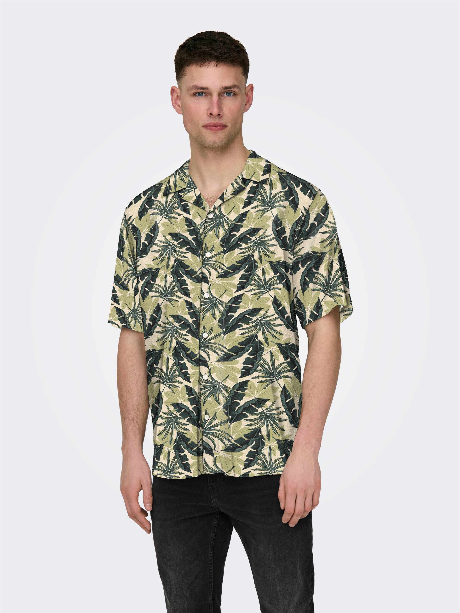 ONLY & SONS Hawaiihemd »ONSWAYNE LIFE AOP SS VISCOSE SHIRT NOOS« ONLY & SONS Hawaiihemd »ONSWAYNE LIFE AOP SS VISCOSE SHIRT NOOS« von ONLY & SONS