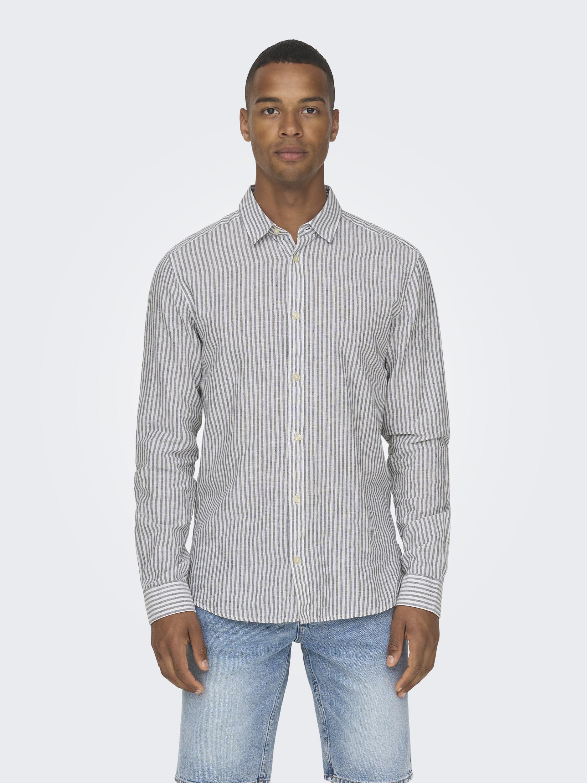 ONLY & SONS Kurzarmhemd »ONSCAIDEN LS STRIPE LINEN SHIRT 660 NOOS« ONLY & SONS Kurzarmhemd »ONSCAIDEN LS STRIPE LINEN SHIRT 660 NOOS« von ONLY & SONS