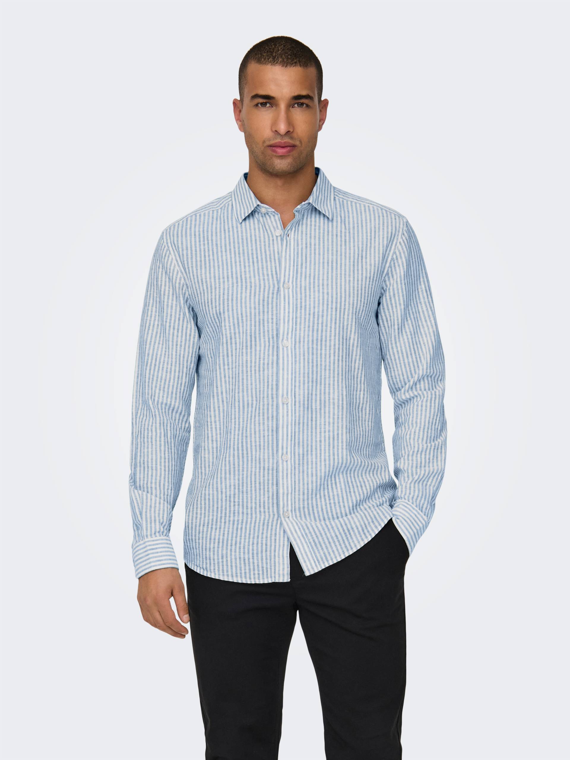 ONLY & SONS Kurzarmhemd »ONSCAIDEN LS STRIPE LINEN SHIRT 660 NOOS« ONLY & SONS Kurzarmhemd »ONSCAIDEN LS STRIPE LINEN SHIRT 660 NOOS« von ONLY & SONS
