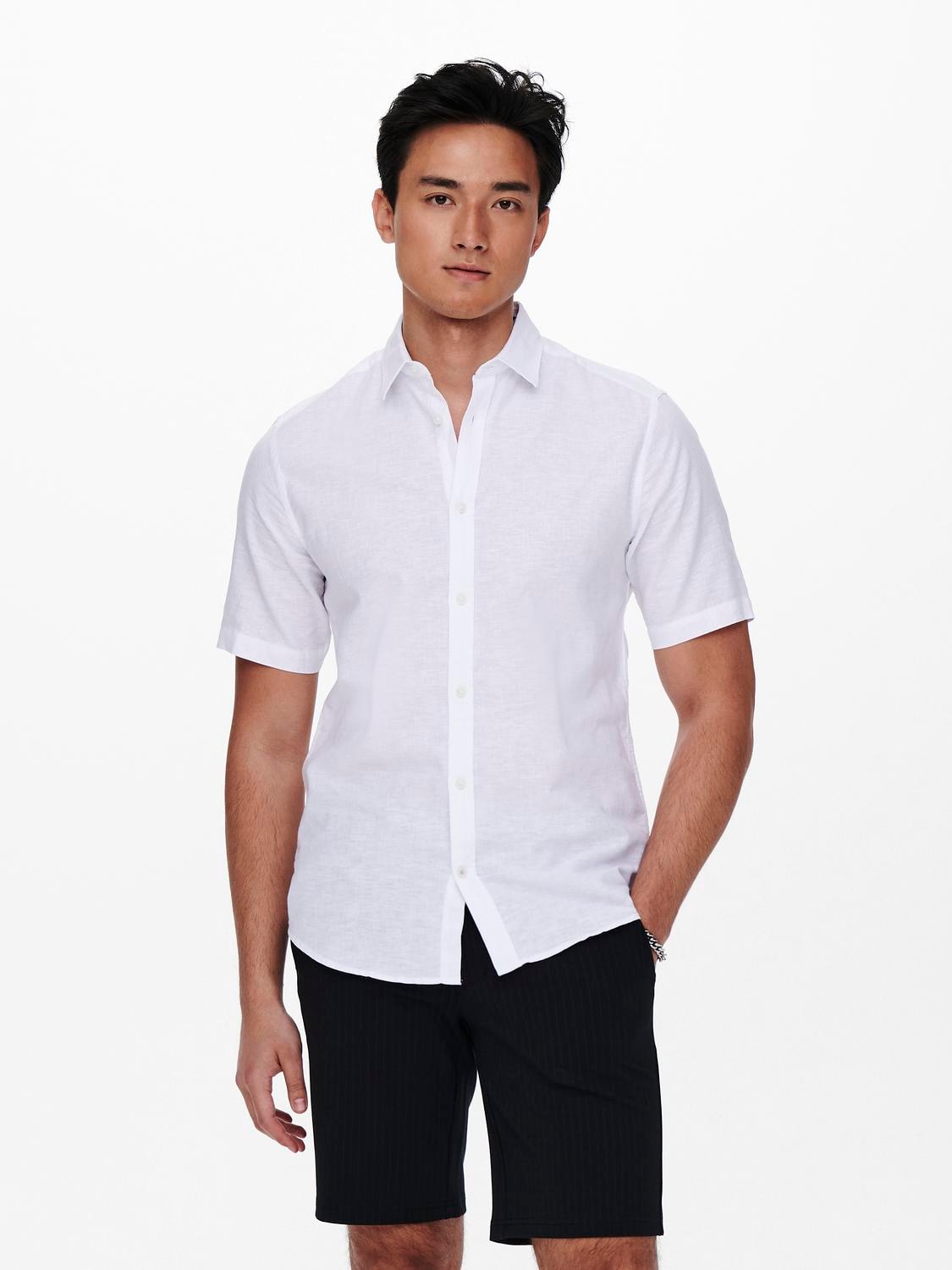 ONLY & SONS Kurzarmhemd »ONSCAIDEN SS SOLID LINEN SHIRT NOOS« ONLY & SONS Kurzarmhemd »ONSCAIDEN SS SOLID LINEN SHIRT NOOS« von ONLY & SONS