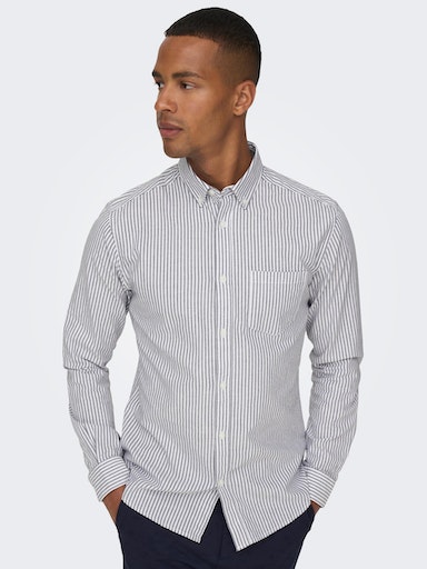 ONLY & SONS Langarmhemd »ONSALVARO LS OXFORD STRIPE SHIRT« von ONLY & SONS