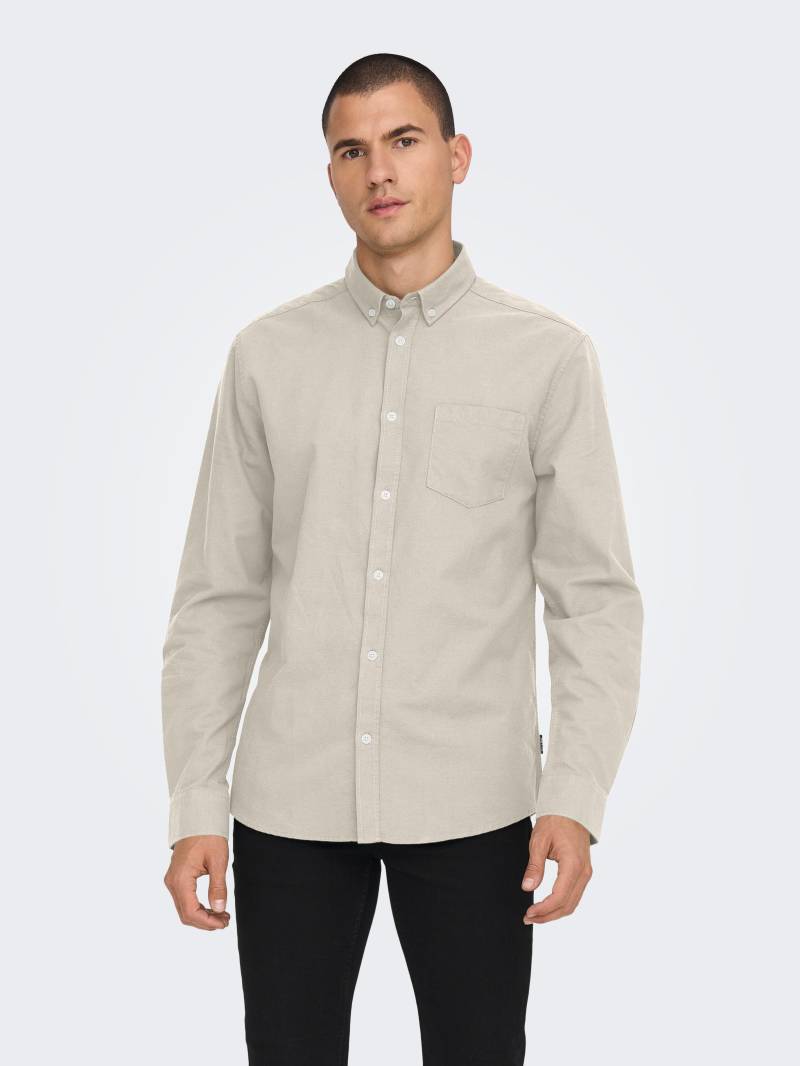 ONLY & SONS Langarmhemd »ONSALVARO SLIM LS OXFORD SHIRT NOOS« von ONLY & SONS