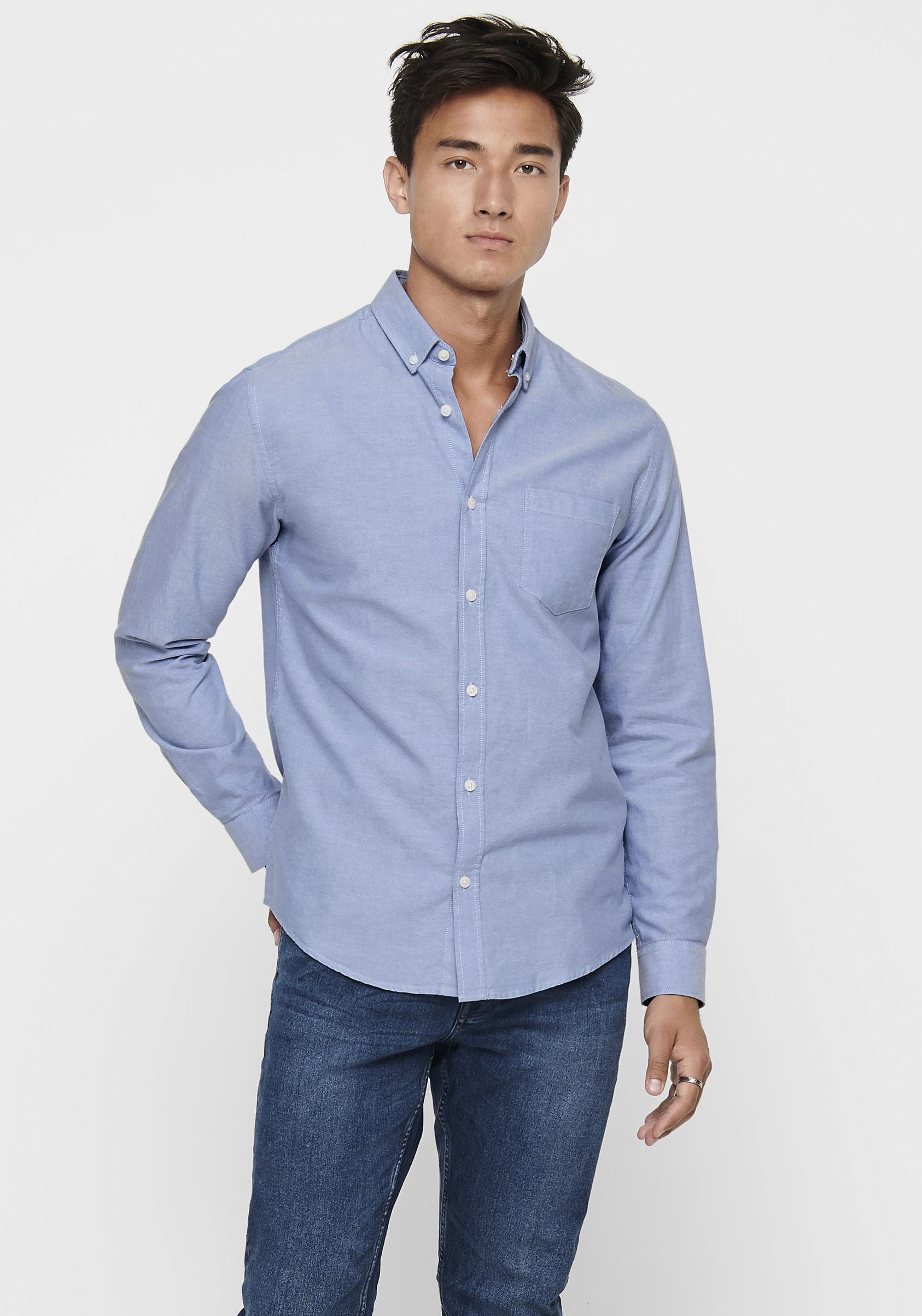 ONLY & SONS Langarmhemd »ONSALVARO SLIM LS OXFORD SHIRT NOOS« von ONLY & SONS