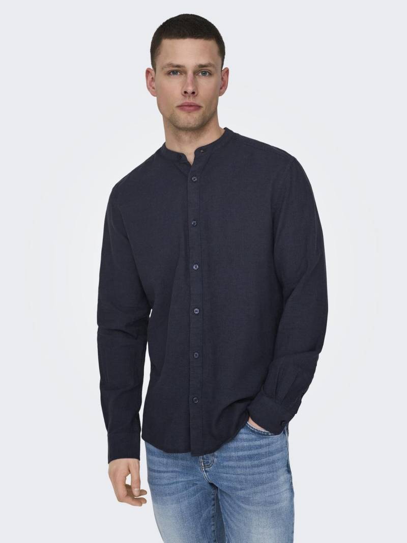 ONLY & SONS Langarmhemd »ONSCAIDEN LS SOLID LINEN MAO SHIRT NOOS« von ONLY & SONS