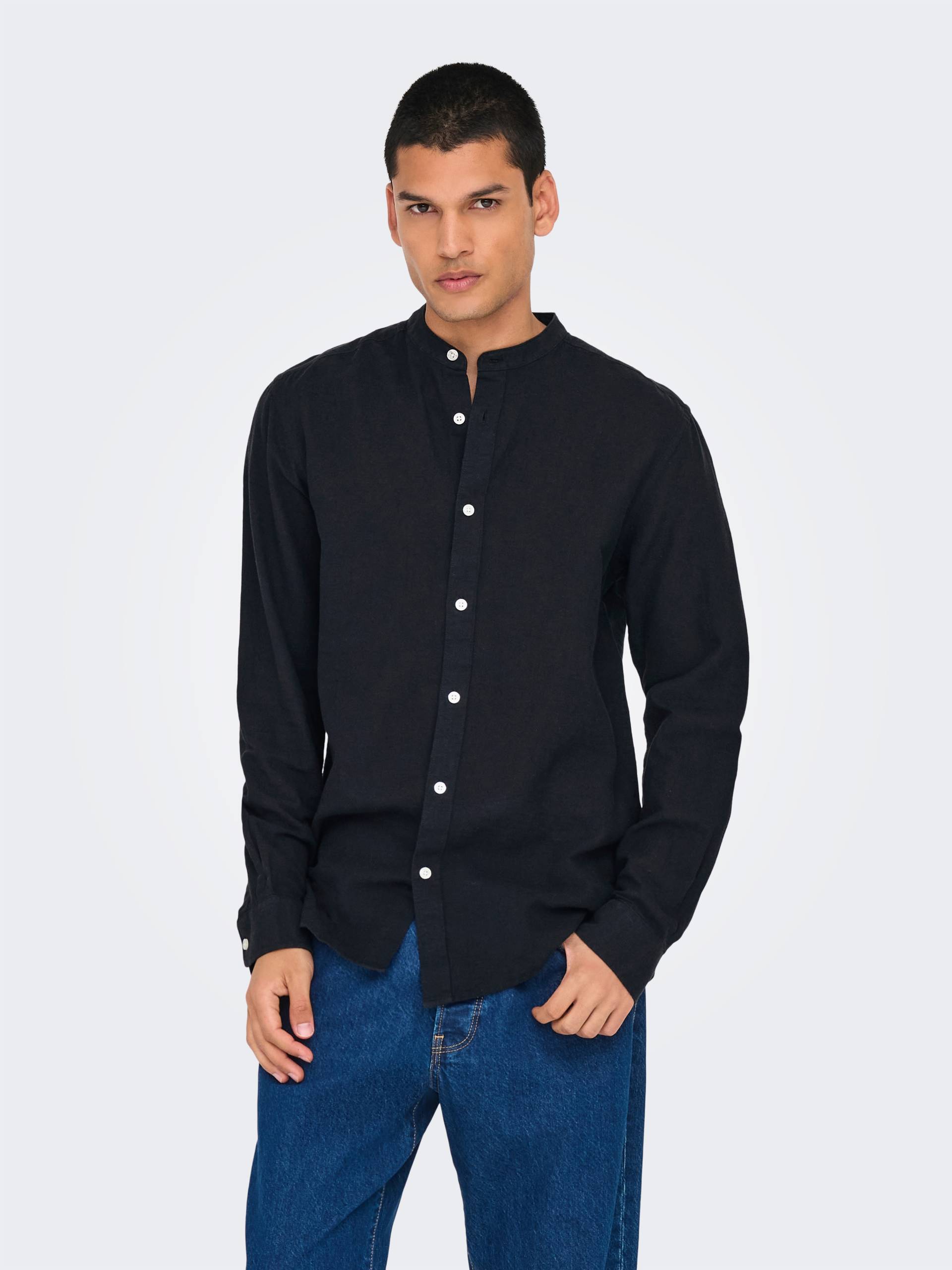 ONLY & SONS Langarmhemd »ONSCAIDEN LS SOLID LINEN MAO SHIRT NOOS« ONLY & SONS Langarmhemd »ONSCAIDEN LS SOLID LINEN MAO SHIRT NOOS« von ONLY & SONS