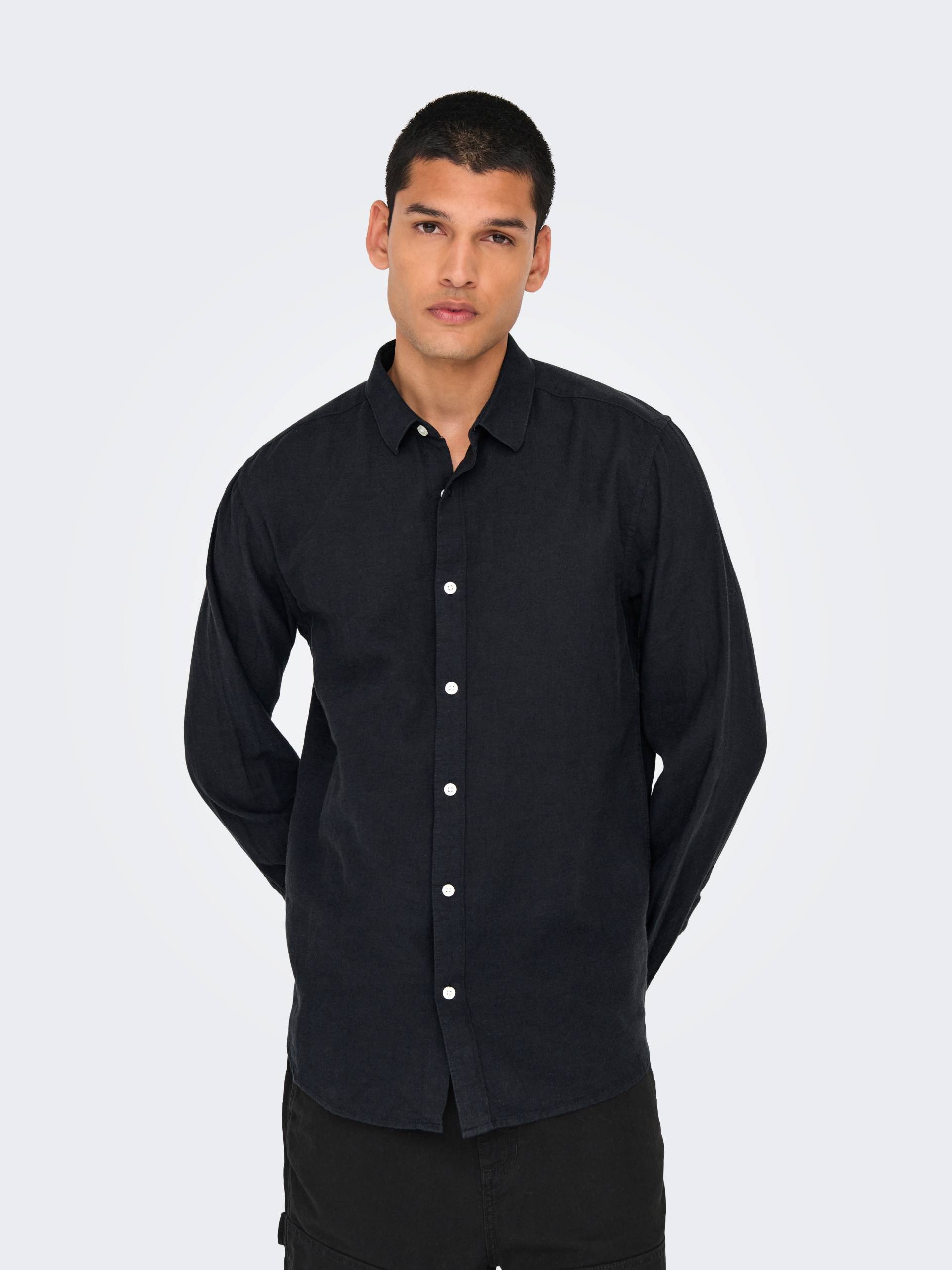 ONLY & SONS Langarmhemd »ONSCAIDEN LS SOLID LINEN SHIRT NOOS« ONLY & SONS Langarmhemd »ONSCAIDEN LS SOLID LINEN SHIRT NOOS« von ONLY & SONS