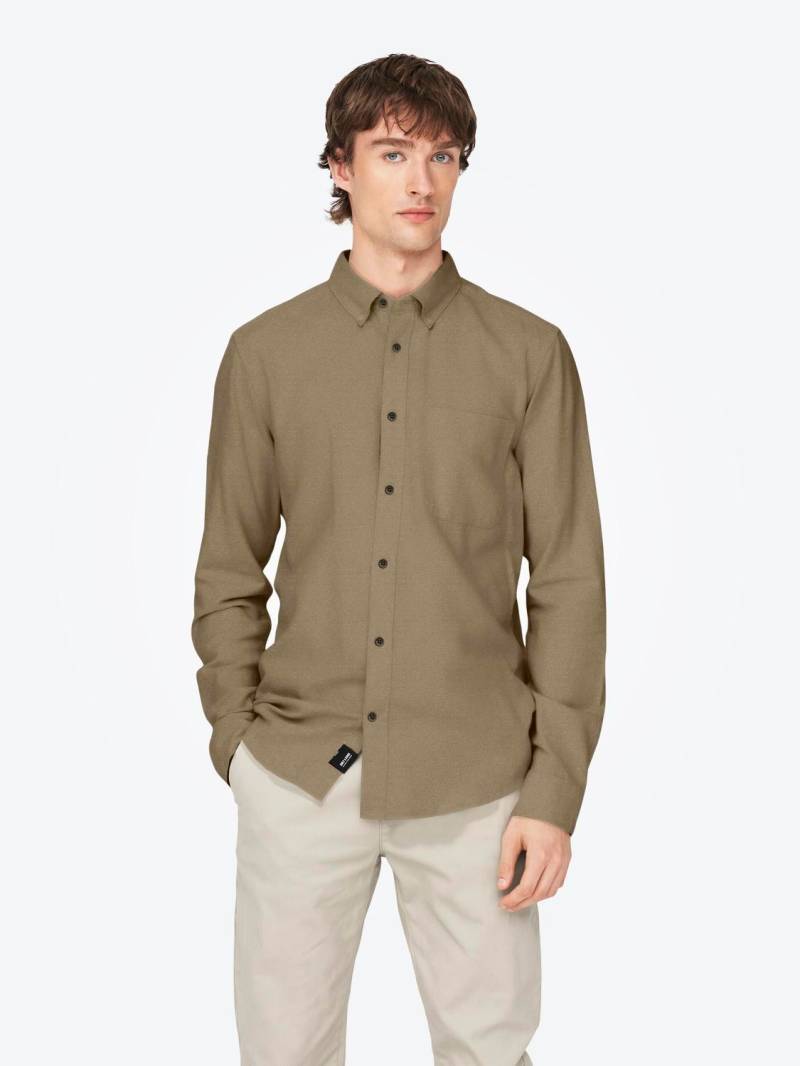 ONLY & SONS Langarmhemd »ONSGUDMUND SLIM 1-PKT SOLID SHIRT NOOS« von ONLY & SONS