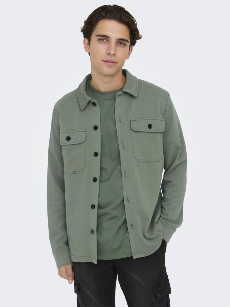 ONLY & SONS Langarmhemd »ONSNEWKODYL OVERSHIRT SWEAT NOOS« von ONLY & SONS