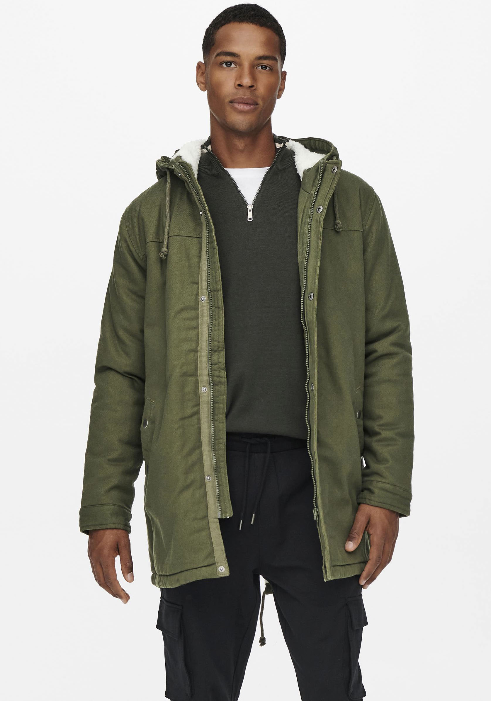 ONLY & SONS Parka »ALEX TEDDY PARKA«, mit Kapuze von ONLY & SONS