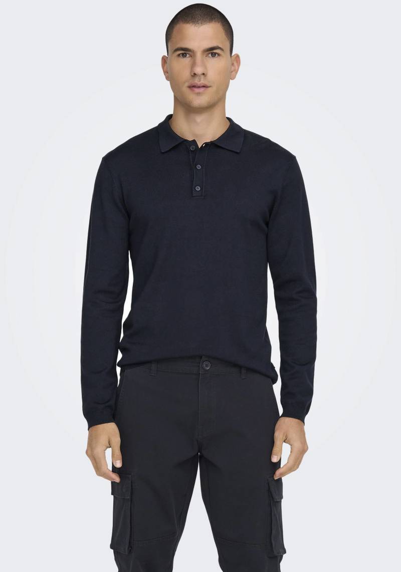 ONLY & SONS Polokragenpullover »ONSWYLER LIFE REG 14 LS POLO KNIT NOOS« von ONLY & SONS