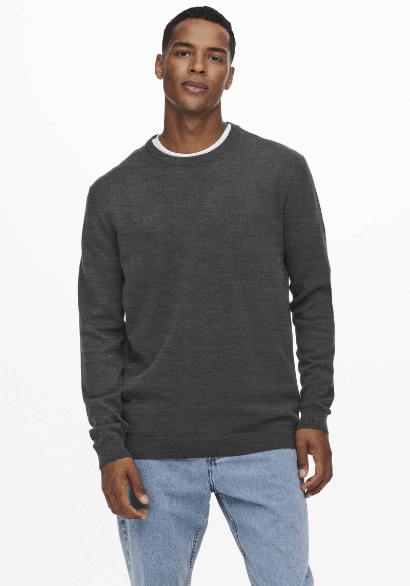 ONLY & SONS Rundhalspullover »ONSALEX 12 SOLID CREW NECK KNIT« von ONLY & SONS