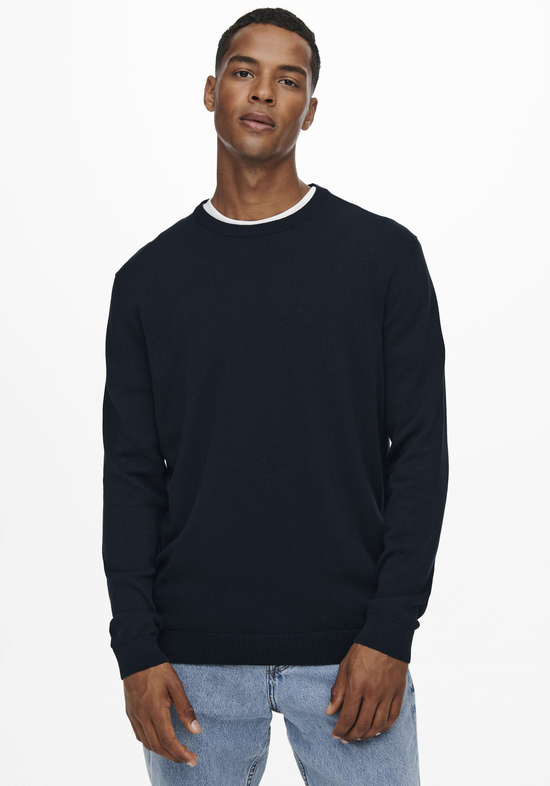 ONLY & SONS Rundhalspullover »ONSALEX 12 SOLID CREW NECK KNIT« von ONLY & SONS