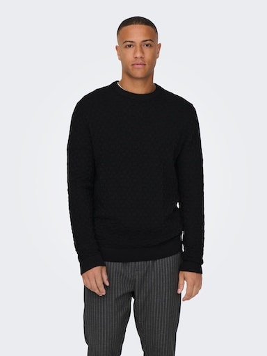 ONLY & SONS Rundhalspullover »ONSKALLE REG 12 STRUC CREW KNIT NOOS« von ONLY & SONS