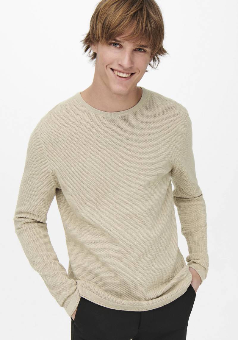 ONLY & SONS Rundhalspullover »PANTER 12 STRUC CREW NECK KNIT« von ONLY & SONS