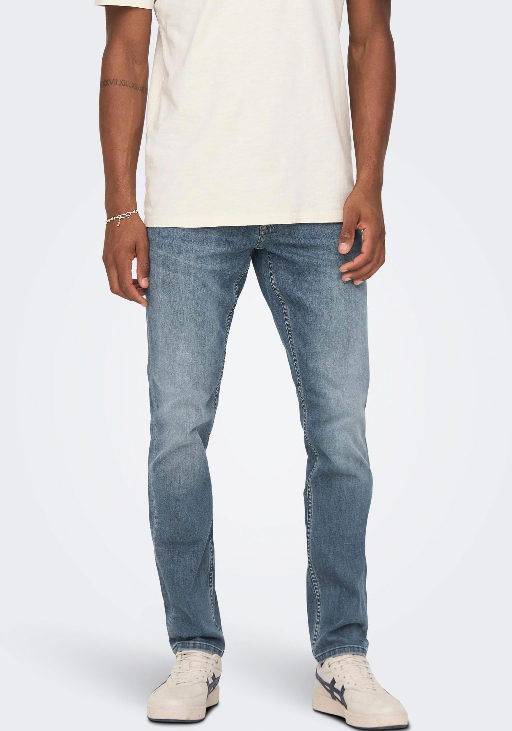 ONLY & SONS Slim-fit-Jeans »OS ONSLOOM SLIM BLUE GREY 40«, mit Destroyed Effekt von ONLY & SONS