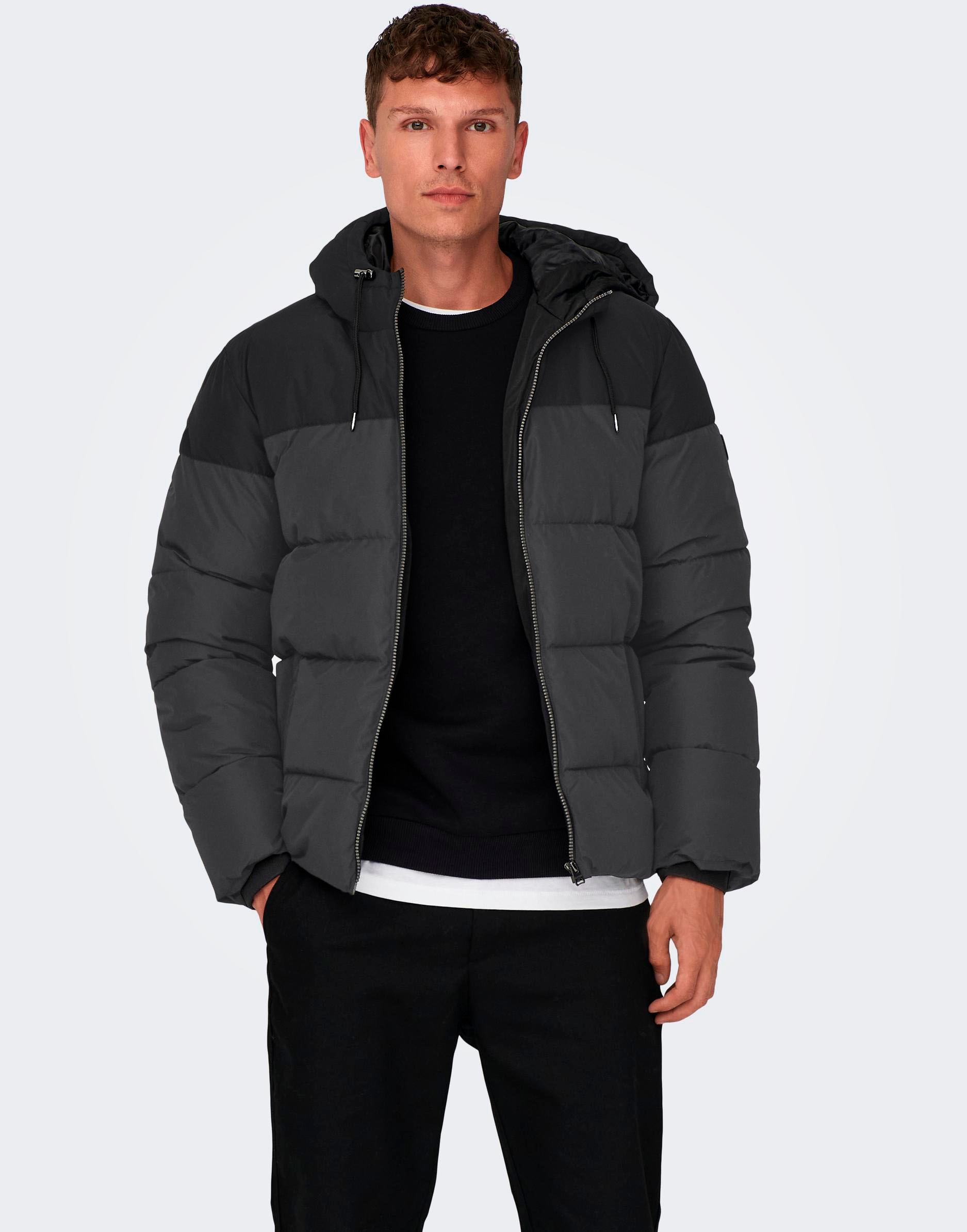 ONLY & SONS Steppjacke »ONSMARLON LIFE HOOD PUFFER JACKET OTW VD«, mit Kapuze von ONLY & SONS