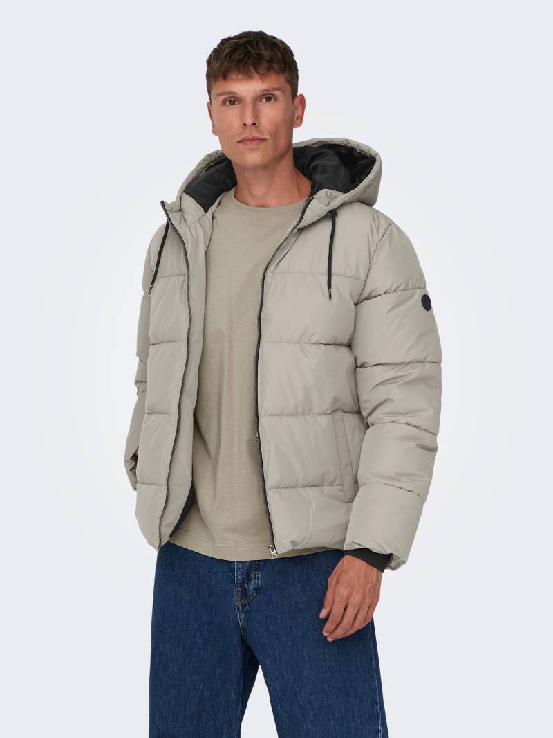 ONLY & SONS Steppjacke »ONSMARLON LIFE HOOD PUFFER JACKET OTW VD«, mit Kapuze von ONLY & SONS