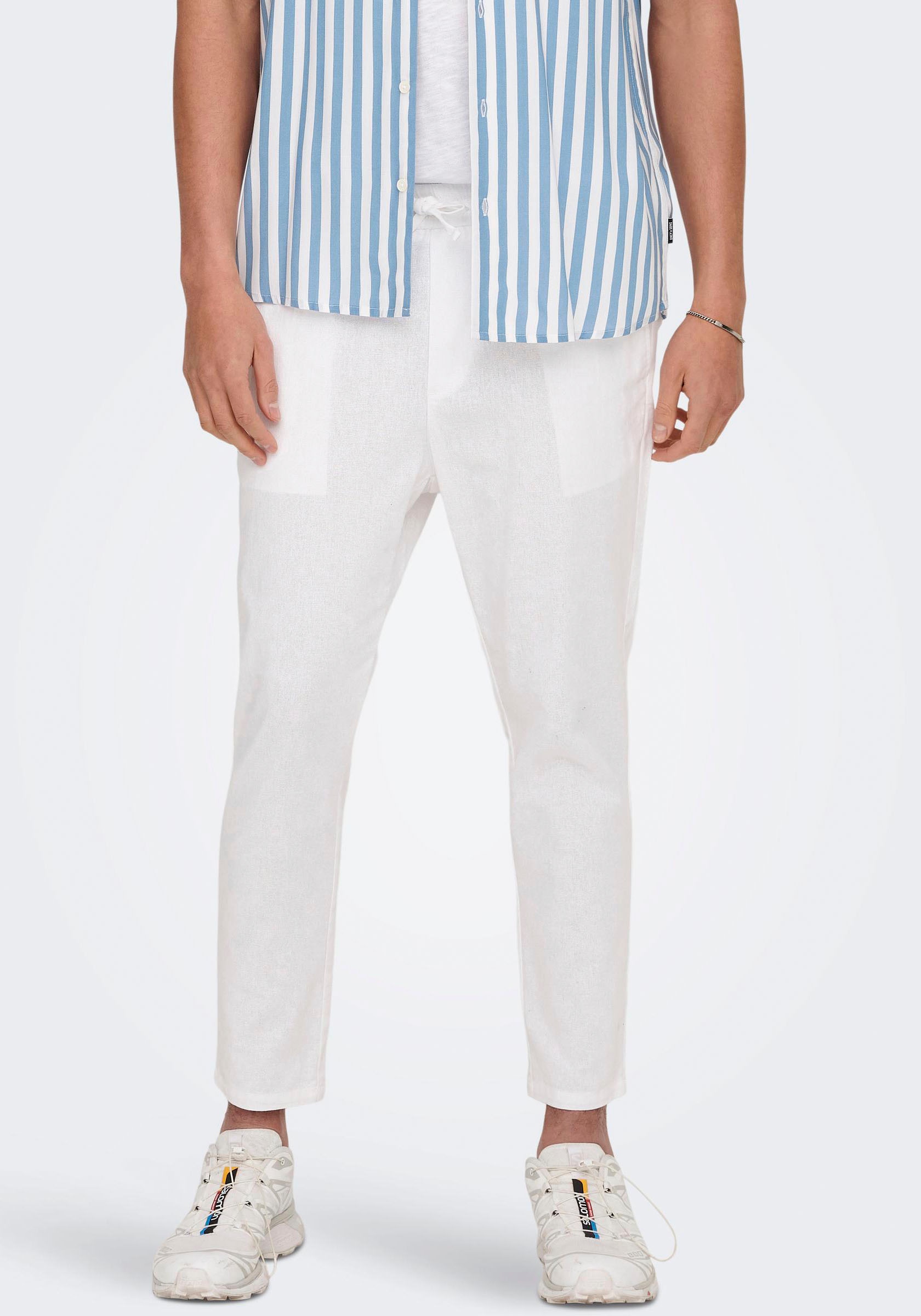 ONLY & SONS Stoffhose »ONSLINUS CROP 0007 COT LIN PNT NOOS«, mit Leinen ONLY & SONS Stoffhose »ONSLINUS CROP 0007 COT LIN PNT NOOS«, mit Leinen von ONLY & SONS