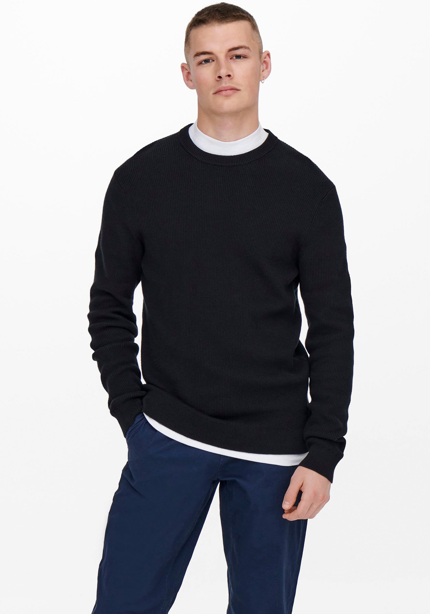 ONLY & SONS Strickpullover, im Strukturmuster von ONLY & SONS