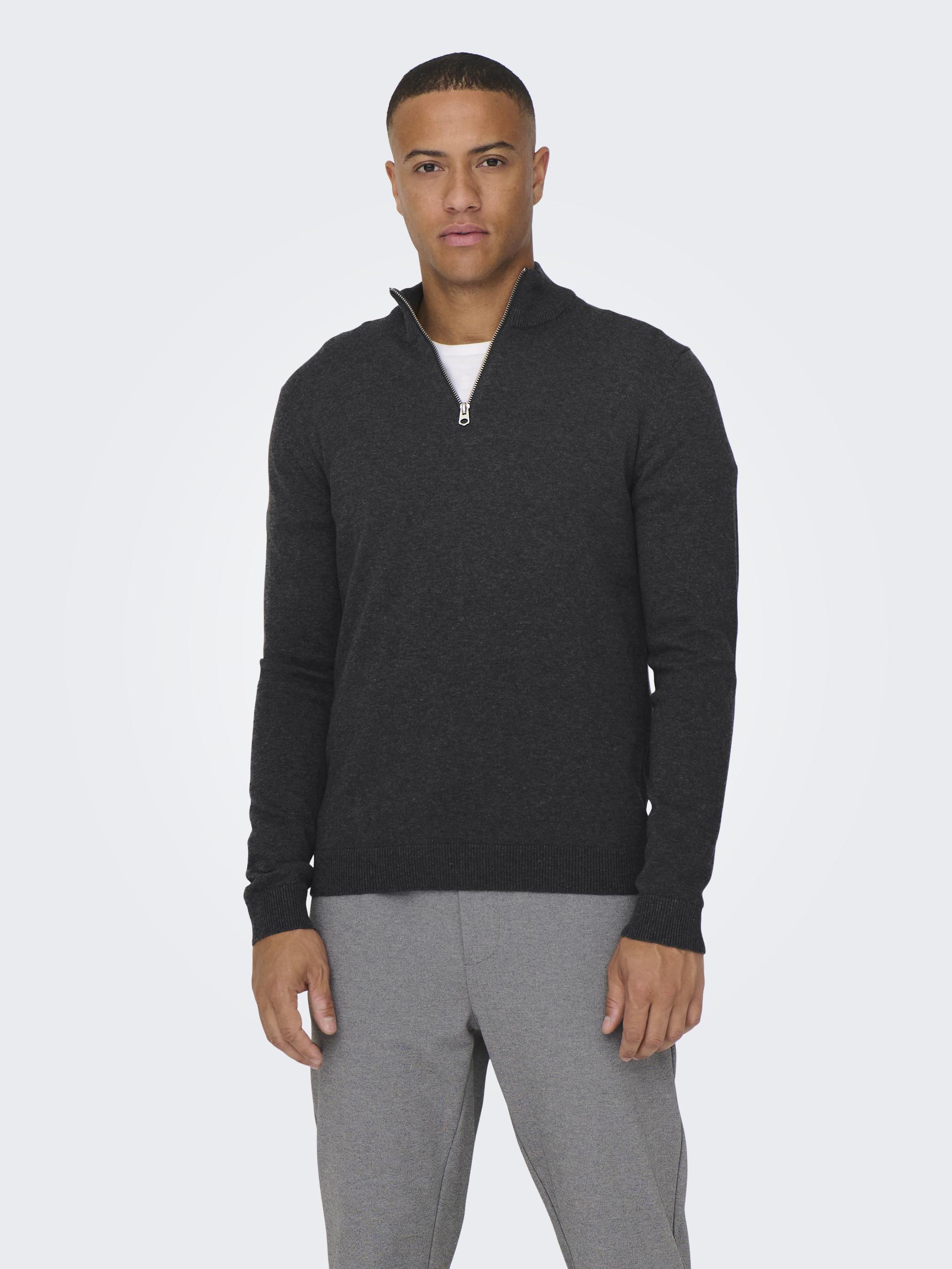 ONLY & SONS Strickpullover »ONSALEX REG 12 HALF ZIP KNIT« von ONLY & SONS