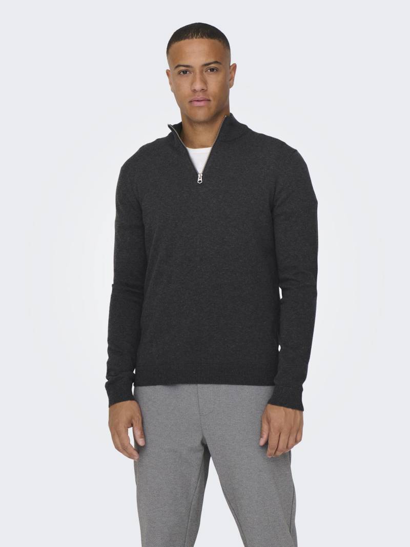 ONLY & SONS Strickpullover »ONSALEX REG 12 HALF ZIP KNIT« von ONLY & SONS