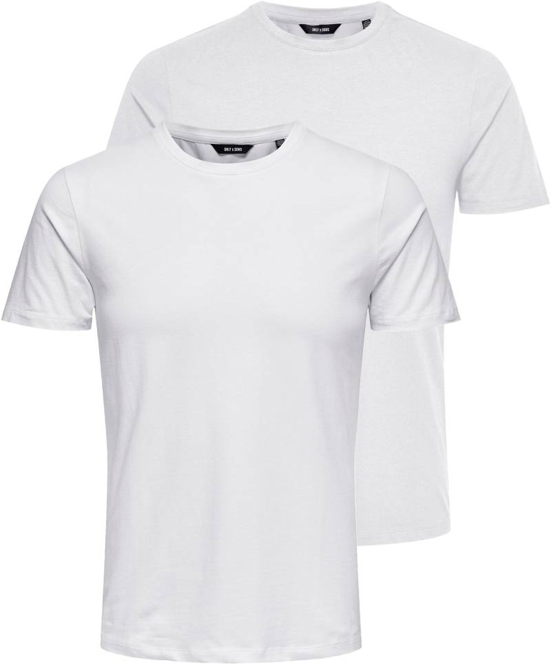 ONLY & SONS T-Shirt »BASIC LIFE SLIM O-NECK 2-PACK« von ONLY & SONS