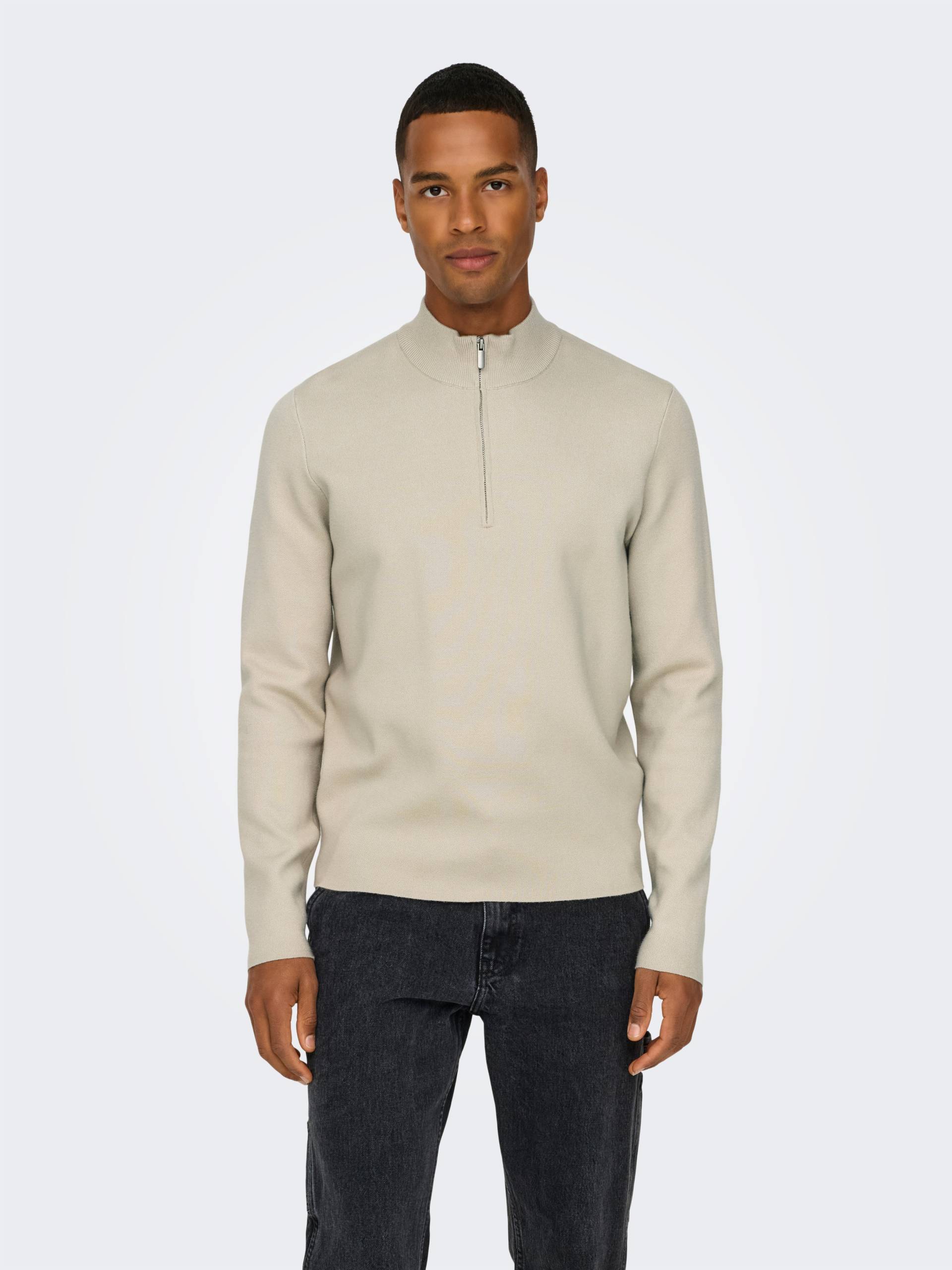 ONLY & SONS Troyer »ONSCOOPER REG 12 HALF ZIP HIGH NECK KNIT« von ONLY & SONS