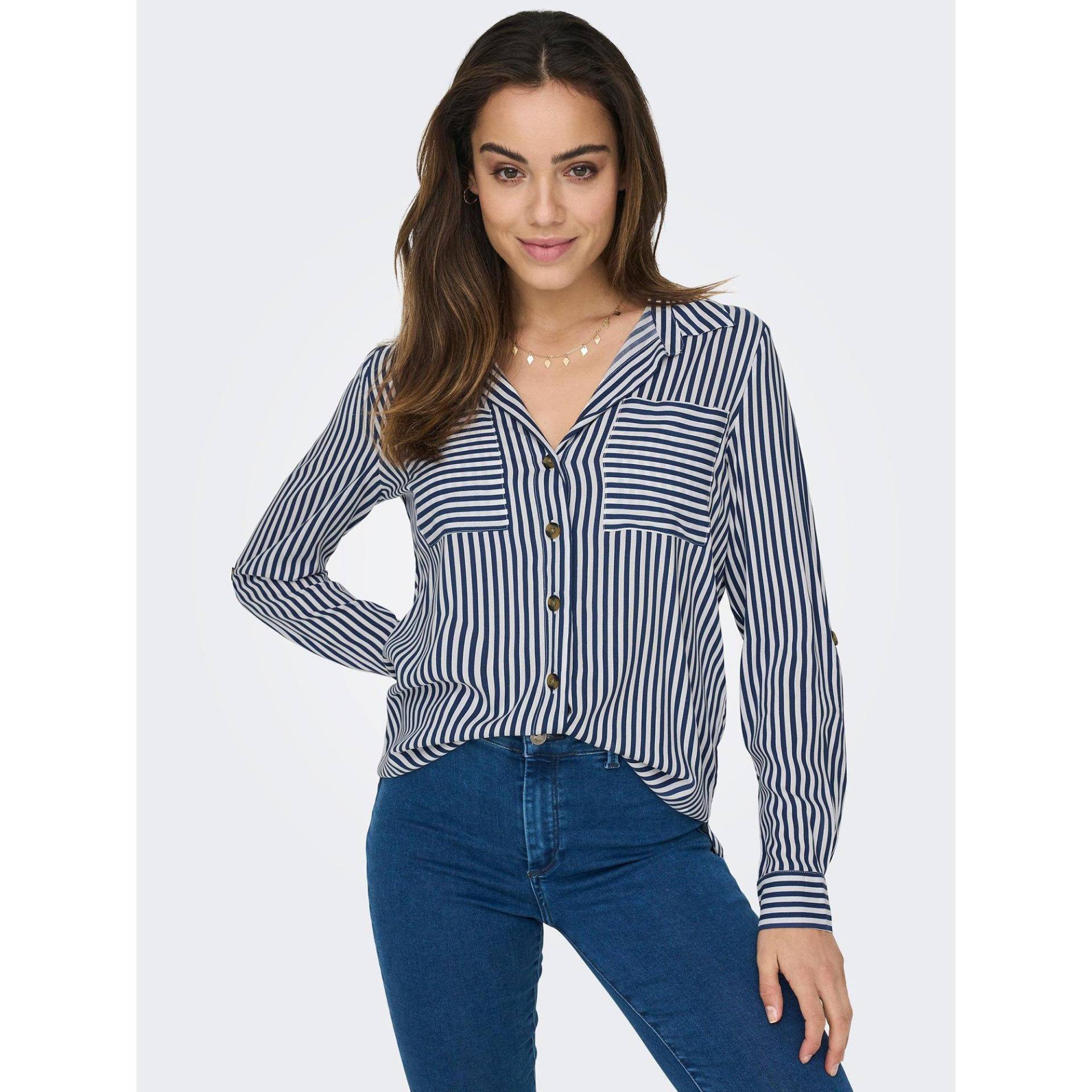 Only - Bluse, für Damen, Zweifarbig Größe S von Only