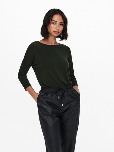 ONLY 3/4-Arm-Shirt »ONLGLAMOUR 3/4 TOP JRS NOOS«, in lässiger Oversize-Form von ONLY