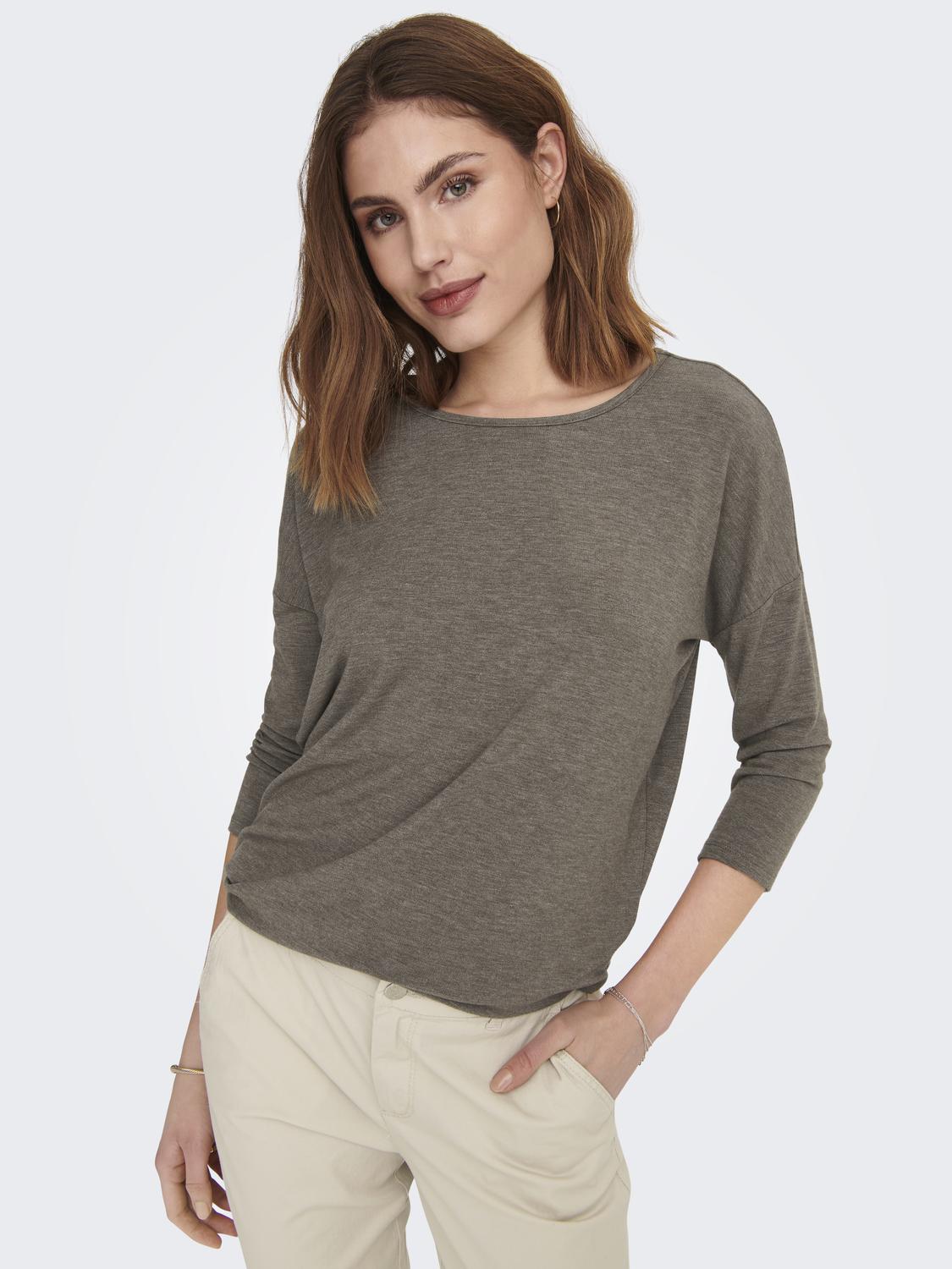 ONLY 3/4-Arm-Shirt »ONLGLAMOUR 3/4 TOP JRS NOOS«, in lässiger Oversize-Form von ONLY