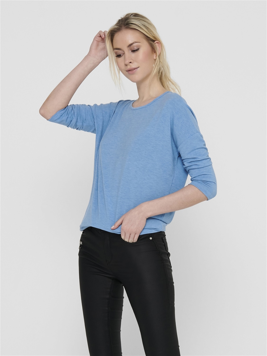 ONLY 3/4-Arm-Shirt »ONLGLAMOUR 3/4 TOP JRS NOOS«, in lässiger Oversize-Form von ONLY