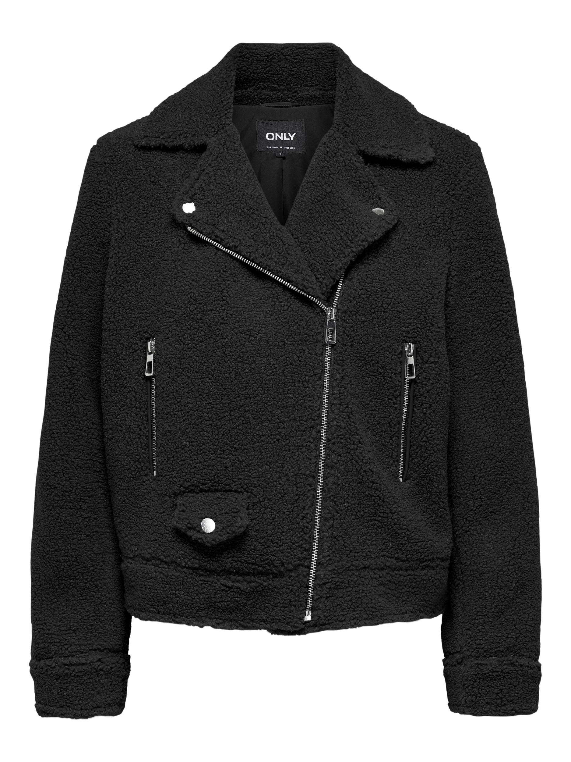 ONLY Bikerjacke »ONLRIO TEDDY BIKER JACKET CC OTW«, im Biker Style aus kuscheligem Teddyplüsch von ONLY