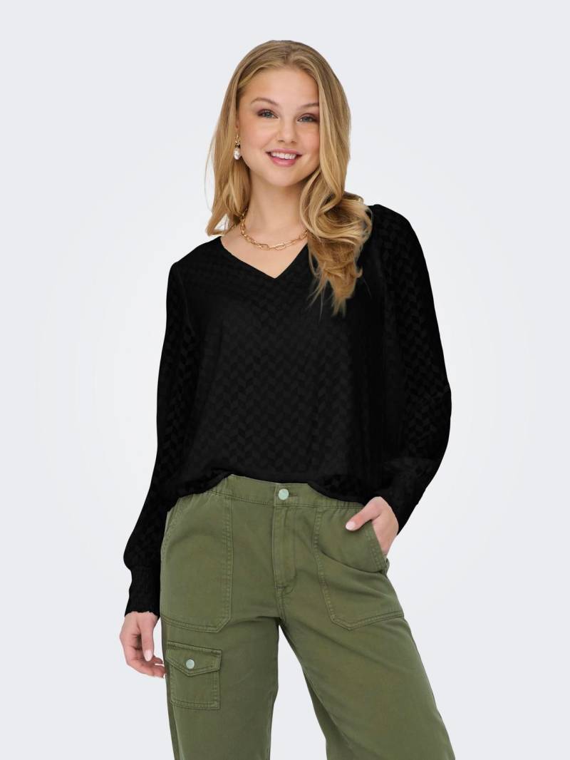 ONLY Blusenshirt »ONLEMMERY LS V-NECK TOP WVN« von ONLY