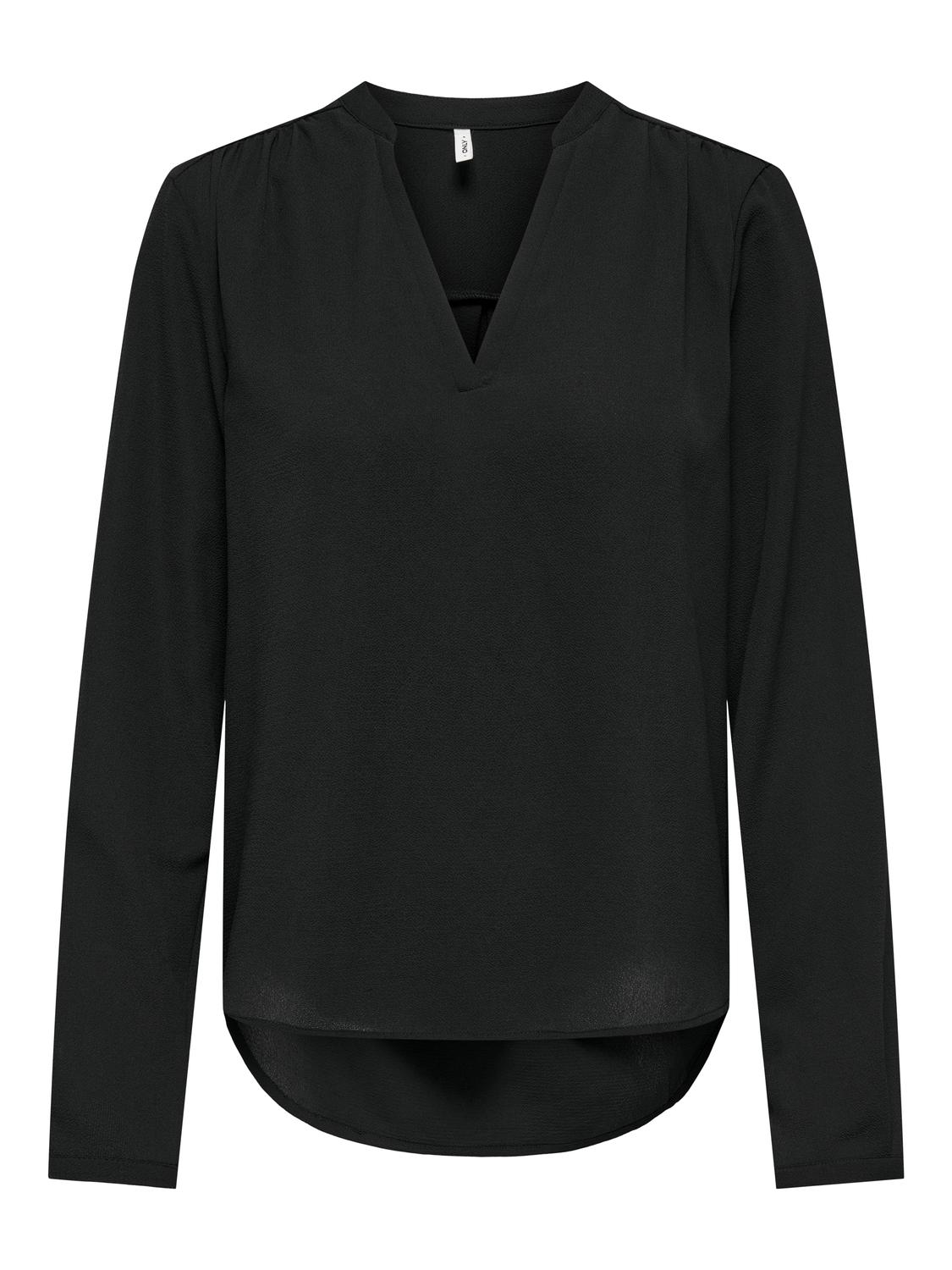 ONLY Blusenshirt »ONLNOVA LIFE VIS L/S JOSIE TOP SOLID« von ONLY