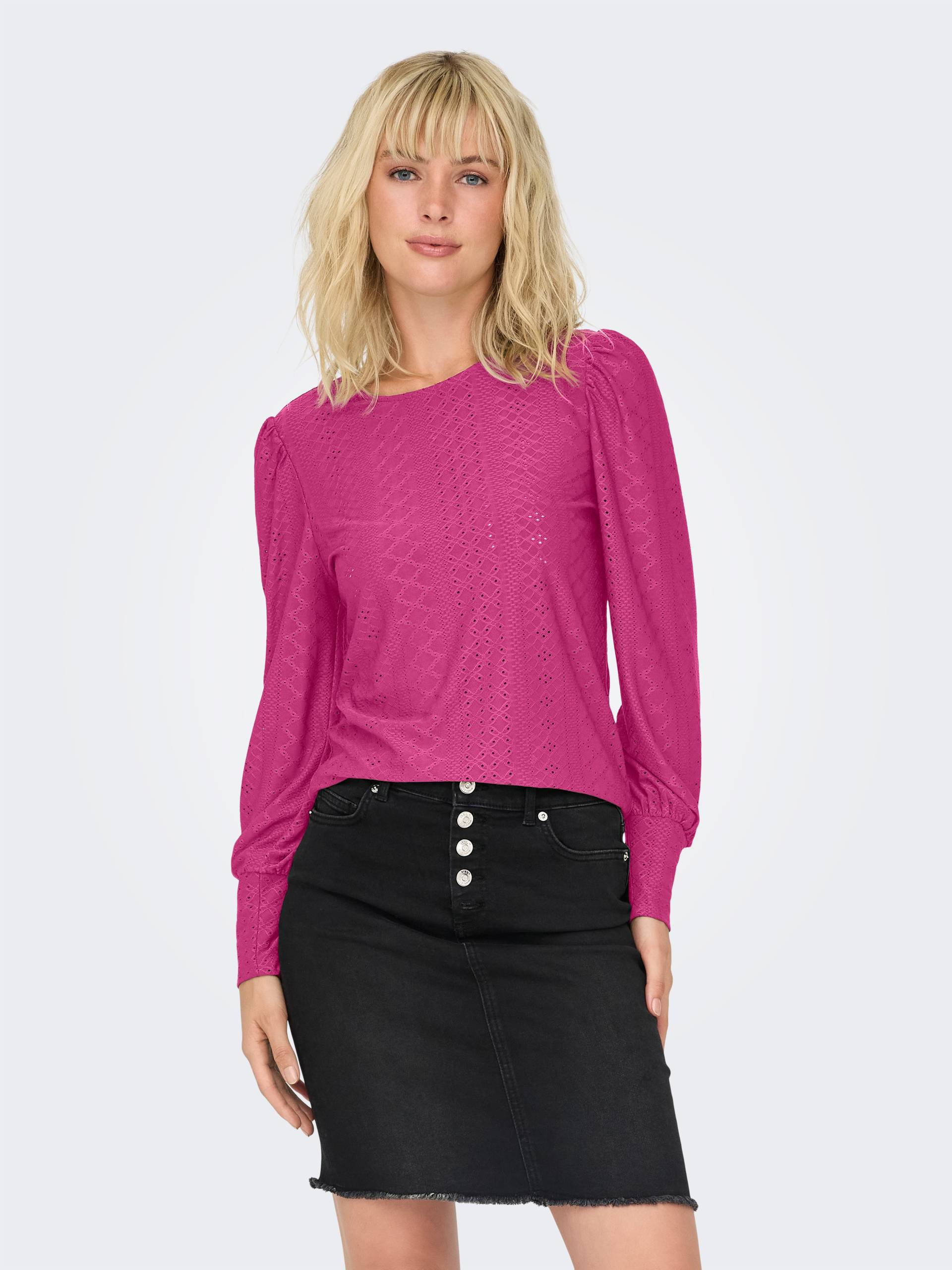 ONLY Blusenshirt »ONLSANDRA L/S PUFF TOP JRS NOOS« von ONLY