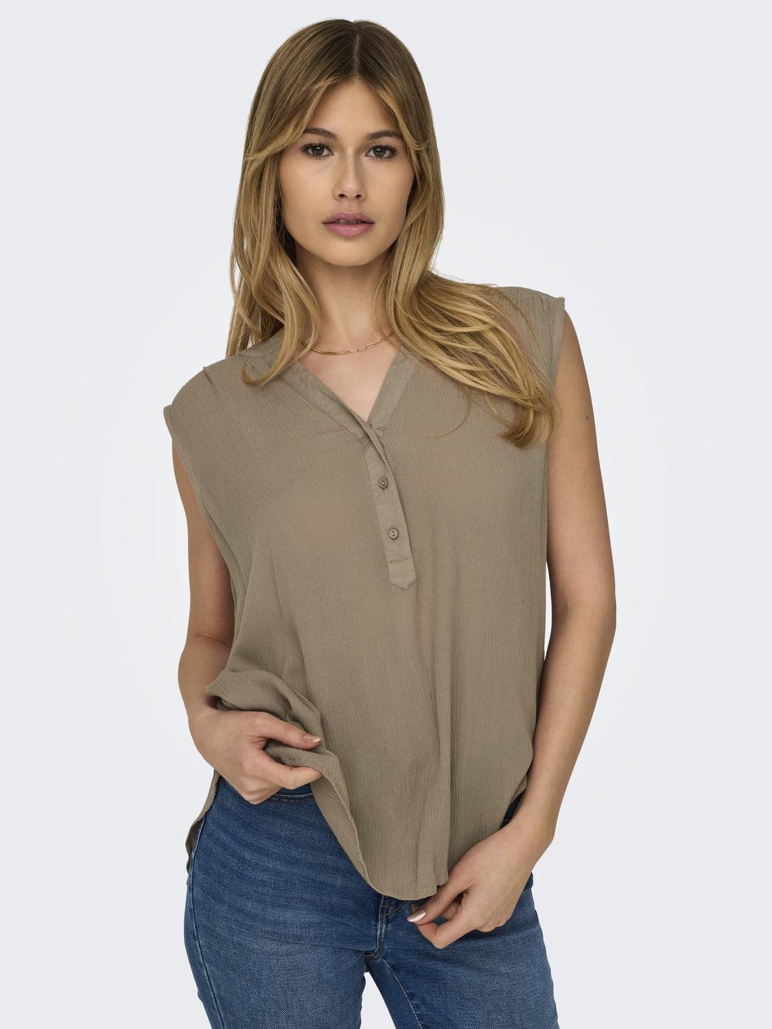 ONLY Blusentop »ONLJETTE LIFE S/L TOP WVN NOOS« von ONLY