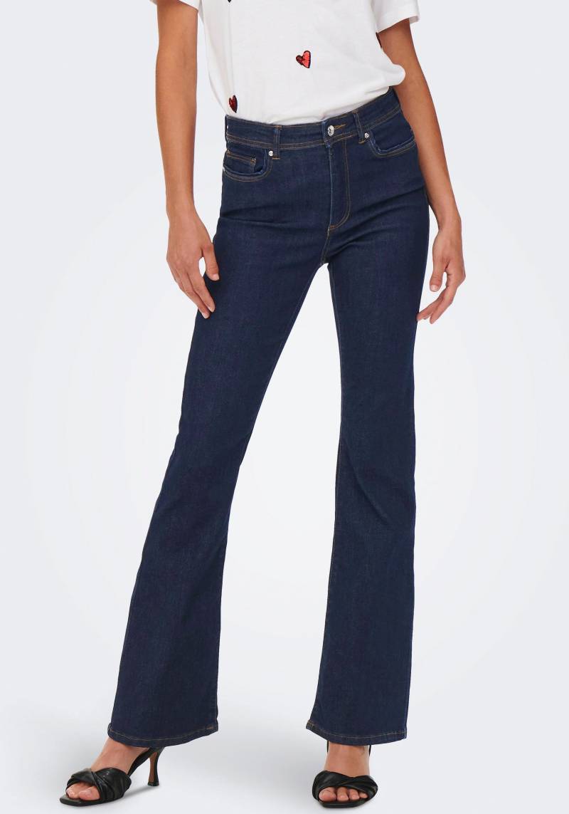 ONLY Bootcut-Jeans »ONLWAUW LIFE HW FLARED RINSE DNM«, mit Stretch von ONLY