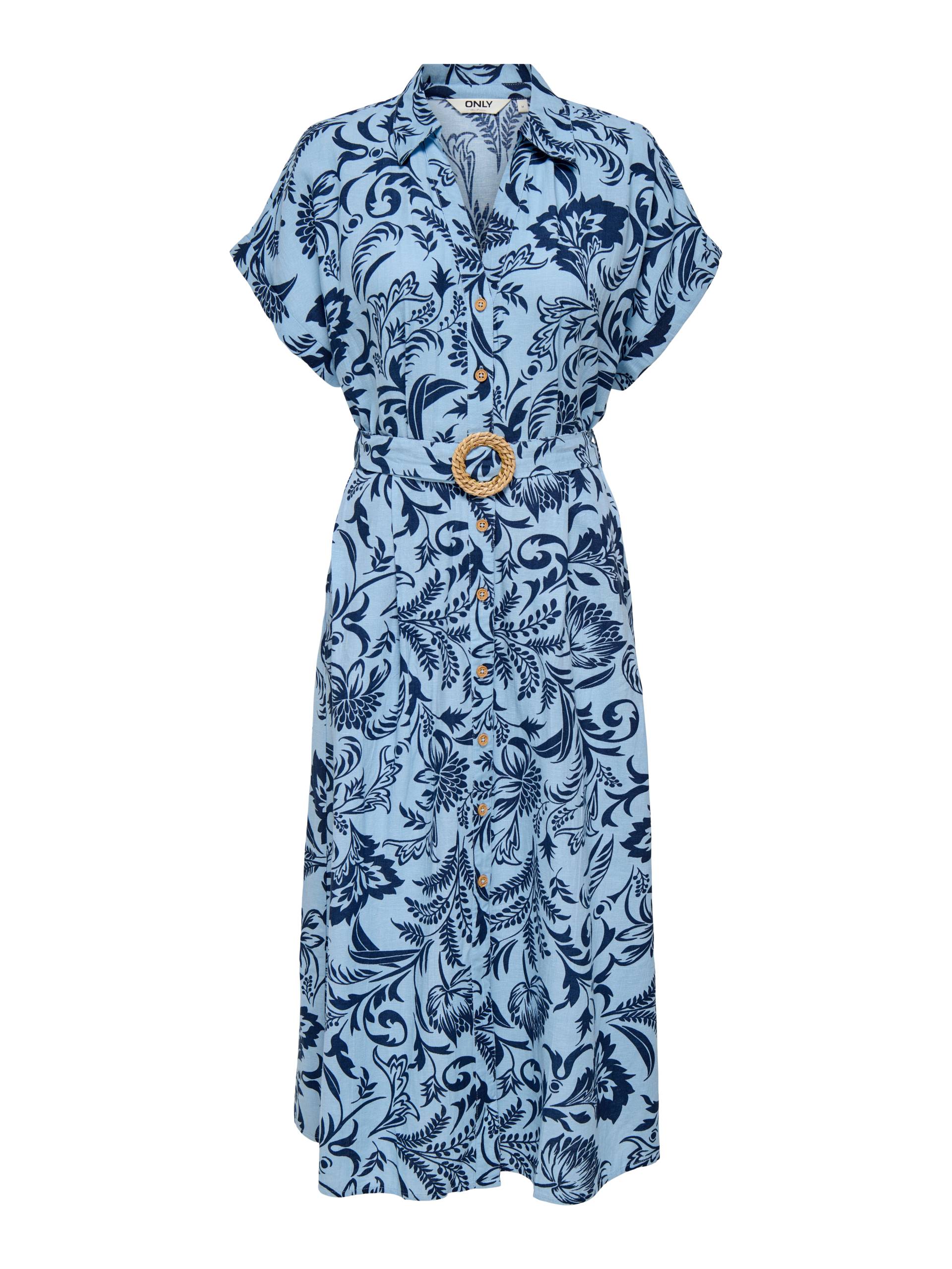 ONLY Hemdblusenkleid »ONLJAKIRI LINEN SS MIDI SHIRT DRESS WVN«, mit Leinen ONLY Hemdblusenkleid »ONLJAKIRI LINEN SS MIDI SHIRT DRESS WVN«, mit Leinen von ONLY