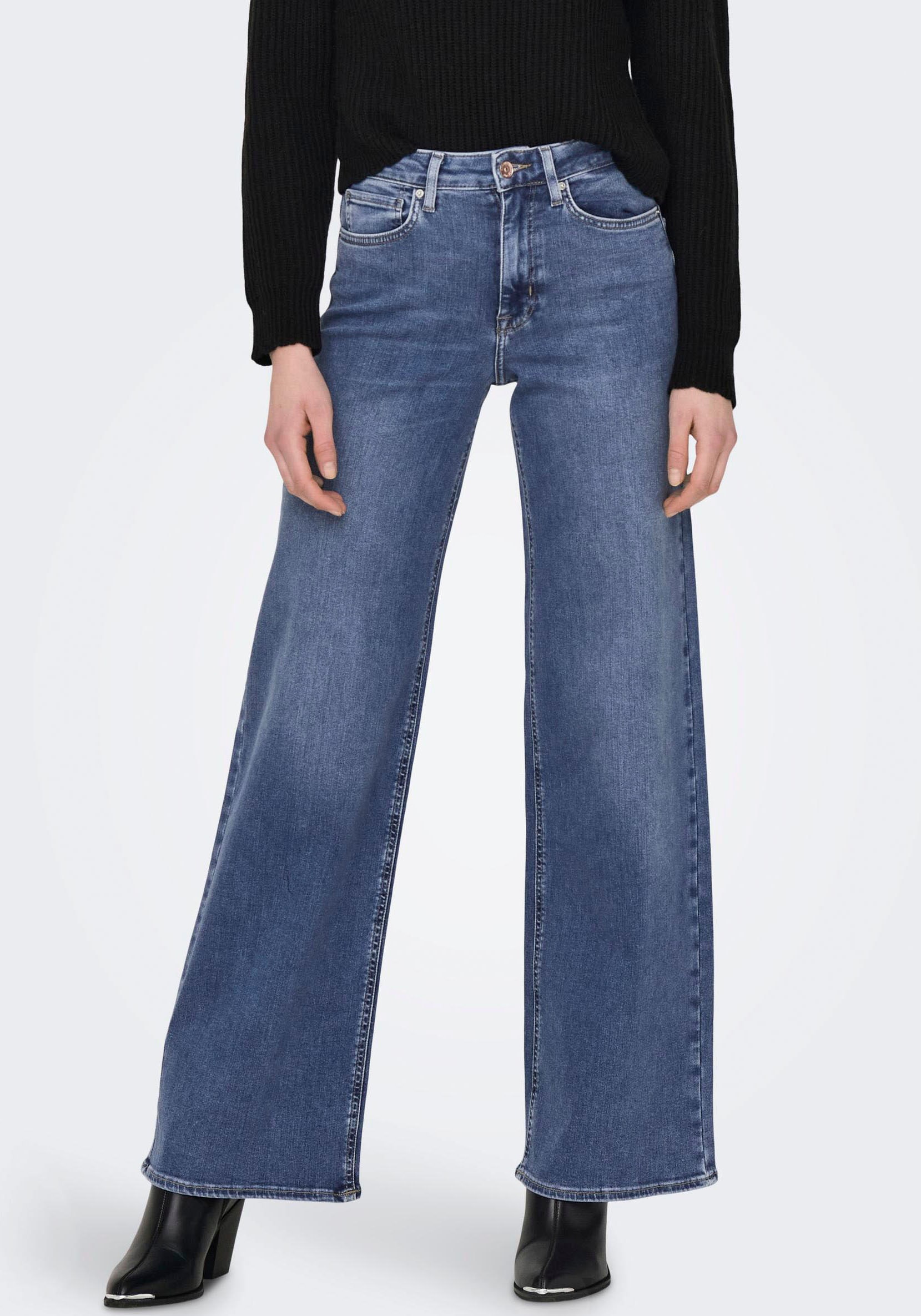 ONLY High-waist-Jeans »ONLMADISON BLUSH HW WIDE DNM CRO372 NOOS« von ONLY