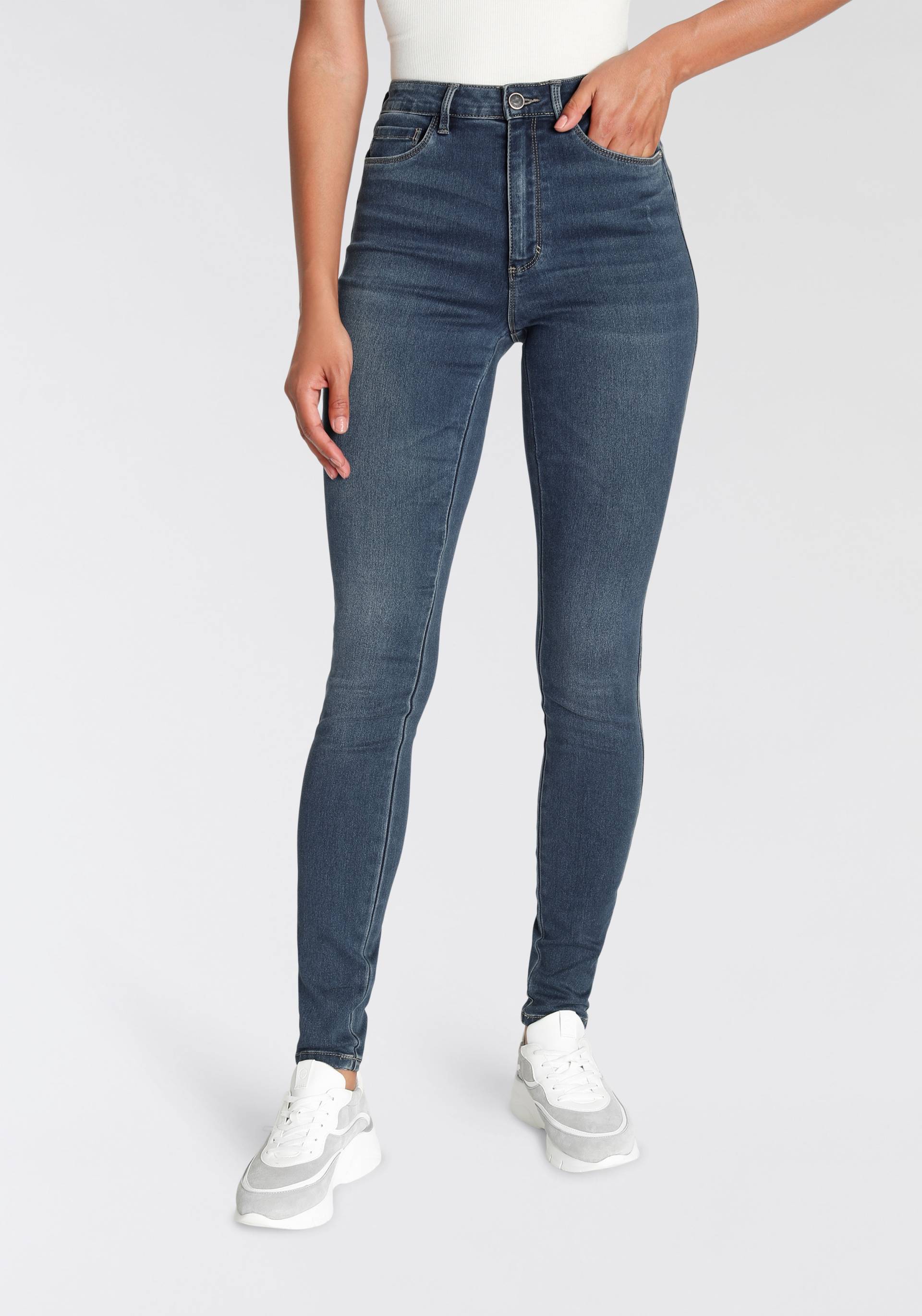 ONLY High-waist-Jeans »ONLROYA HW SKINNY BJ13964«, im 5-Pocket-Design ONLY High-waist-Jeans »ONLROYA HW SKINNY BJ13964«, im 5-Pocket-Design von ONLY
