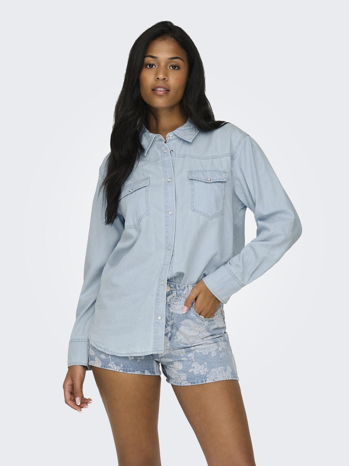 ONLY Jeansbluse »ONLBEA LS LOOSE DNM SHIRT GUA« von ONLY