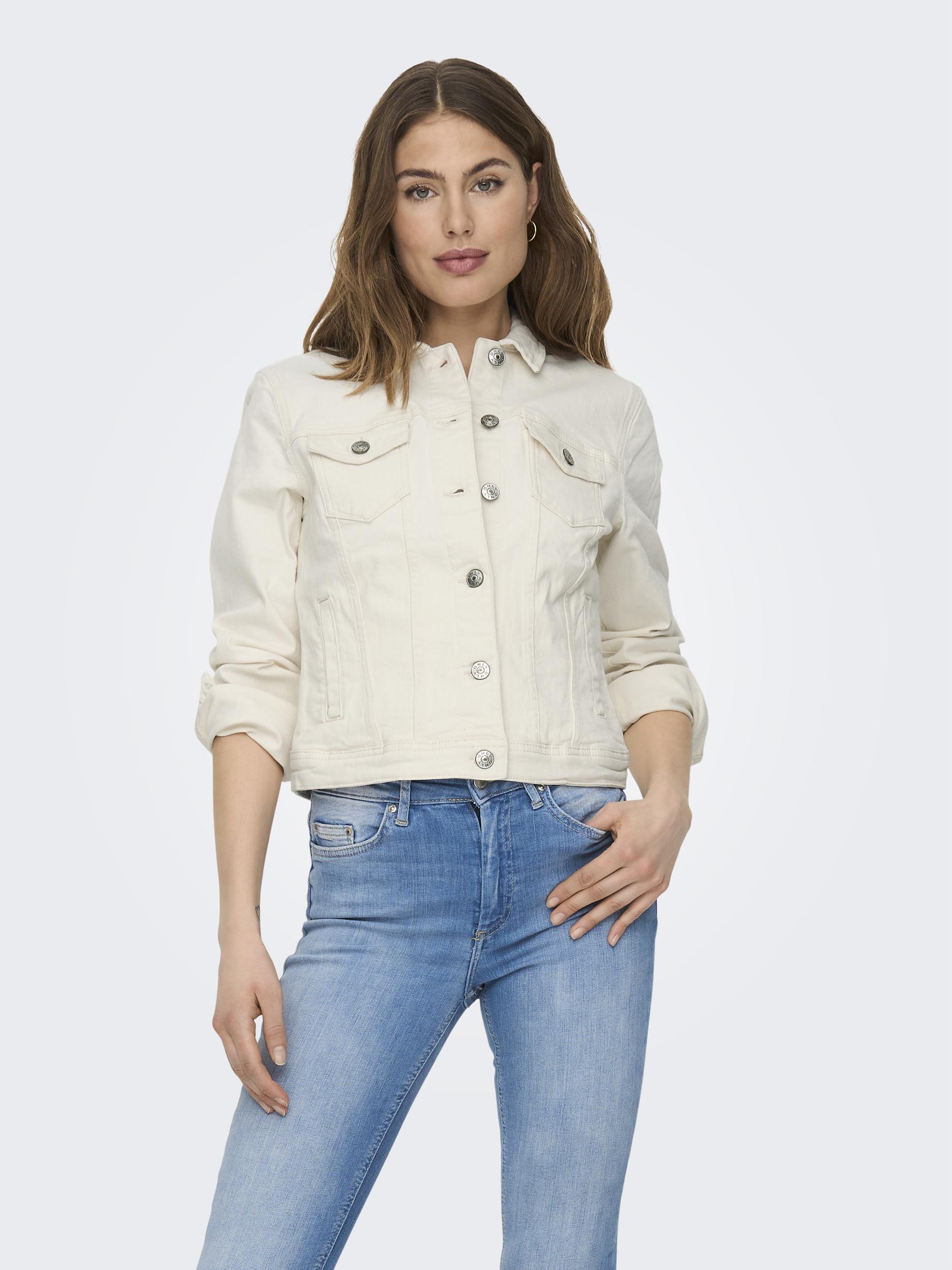 ONLY Jeansjacke »ONLTIA DNM JACKET COL PIM NOOS«, in kurzer Form von ONLY