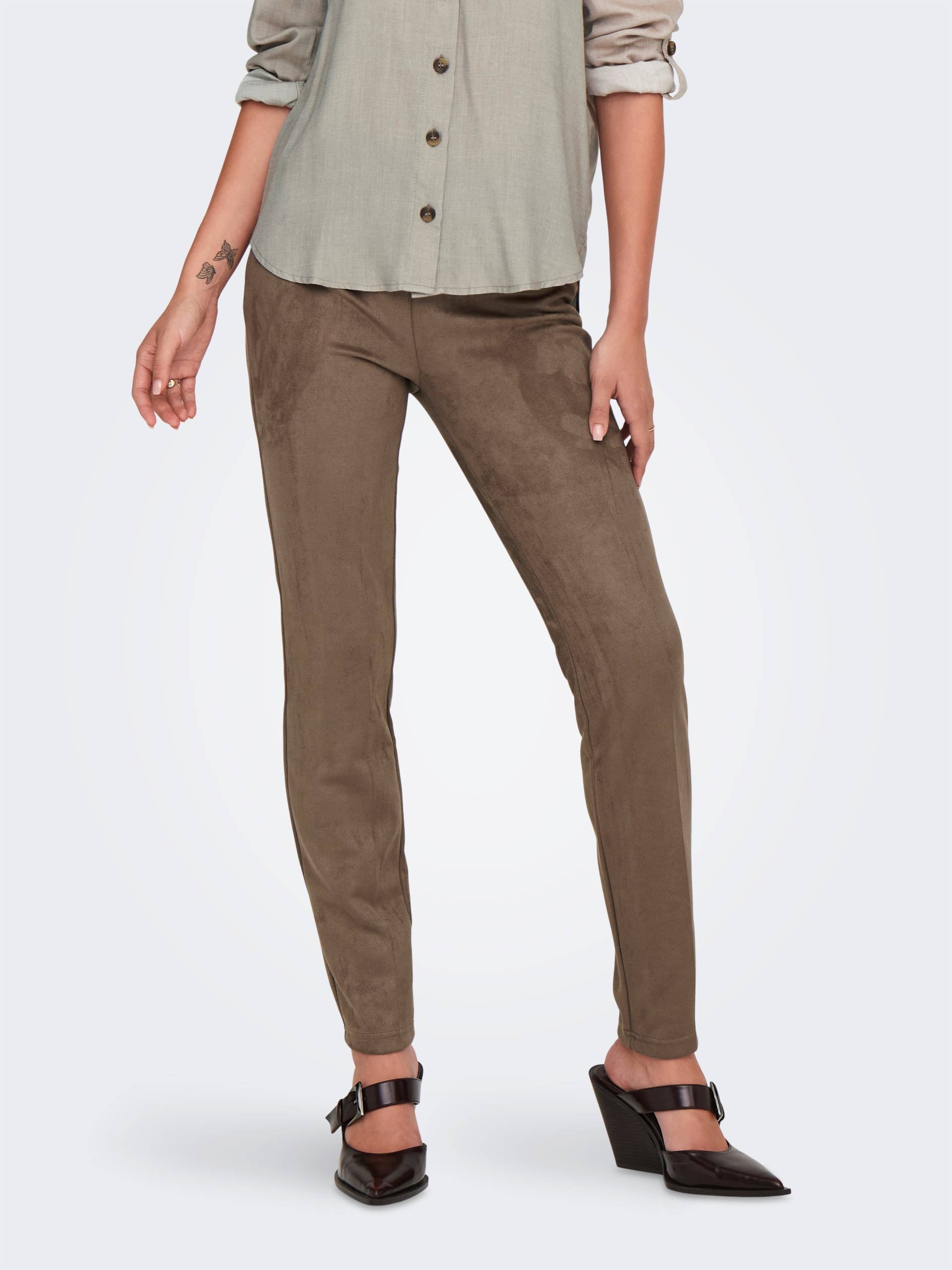 ONLY Jeggings »ONLANGALINE HW FAUX SUEDE LEGGING CC PNT«, in Wildleder Optik von ONLY