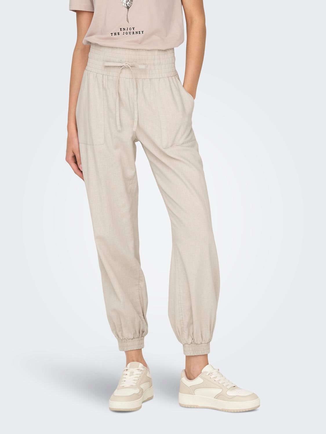 ONLY Jogger Pants »ONLPALMA REG STR LINEN MIX TRACK PNT« von ONLY