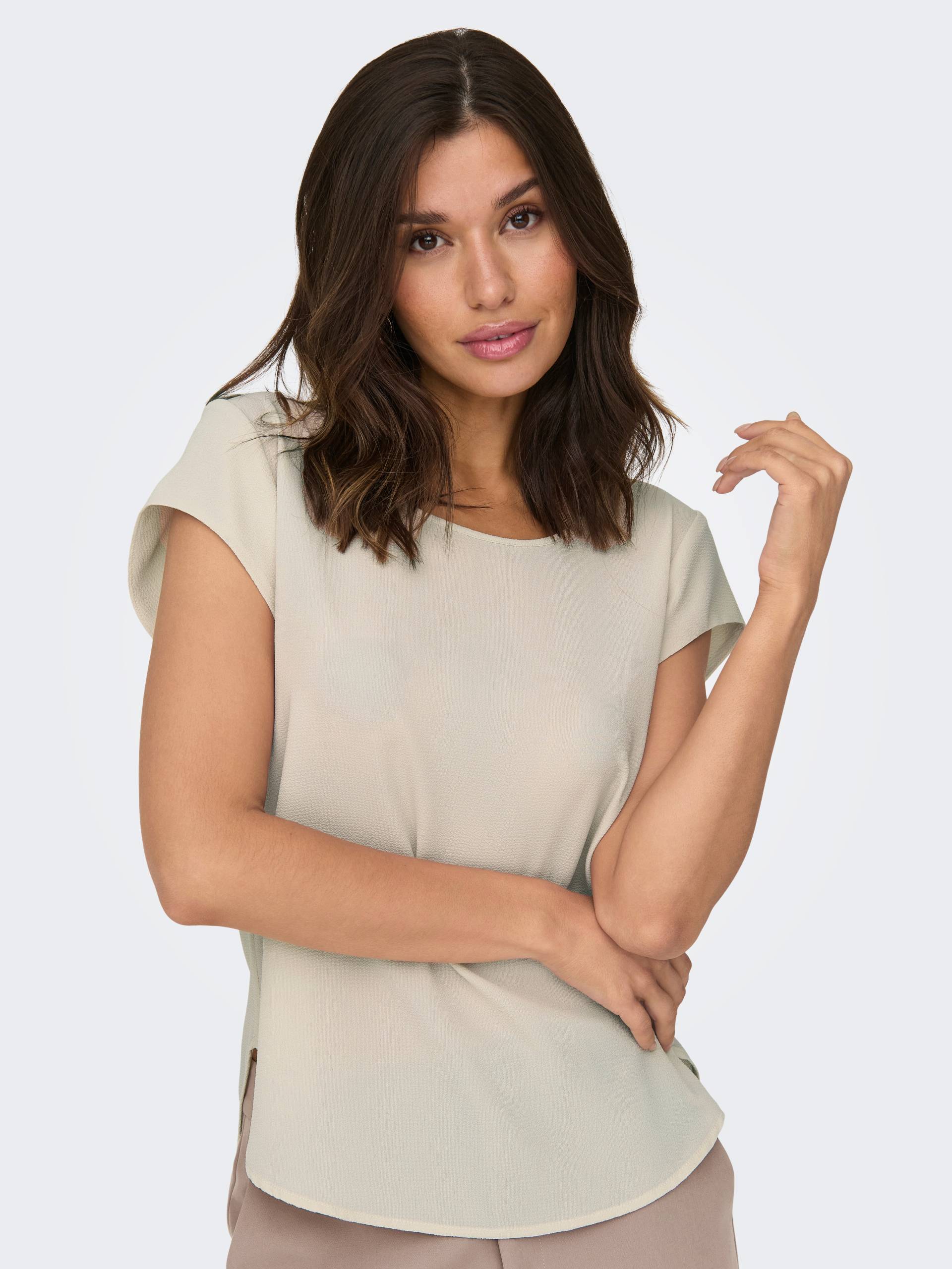 ONLY Kurzarmbluse »ONLVIC S/S SOLID TOP NOOS PTM« von ONLY