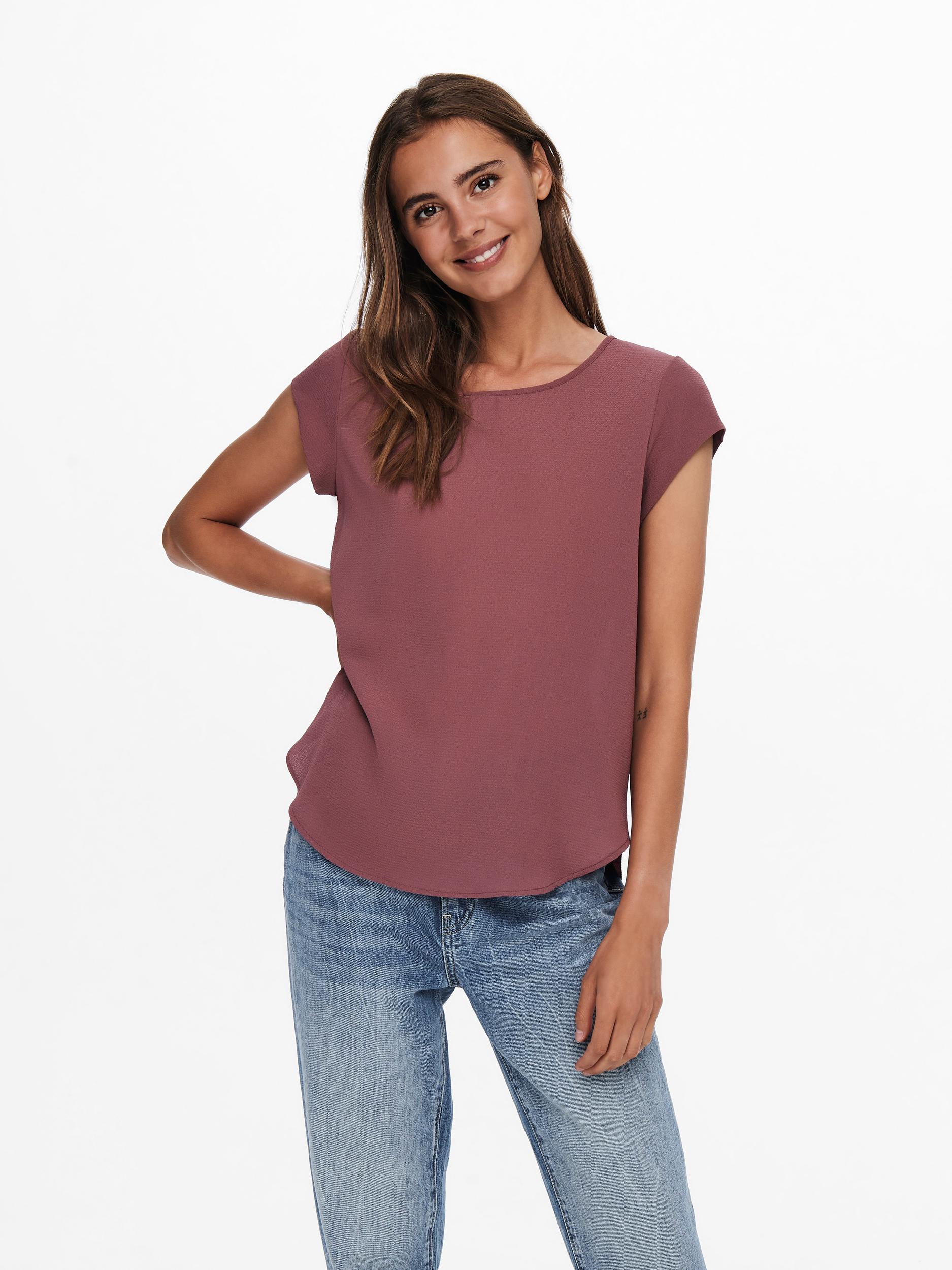 ONLY Kurzarmbluse »ONLVIC S/S SOLID TOP NOOS PTM« von ONLY