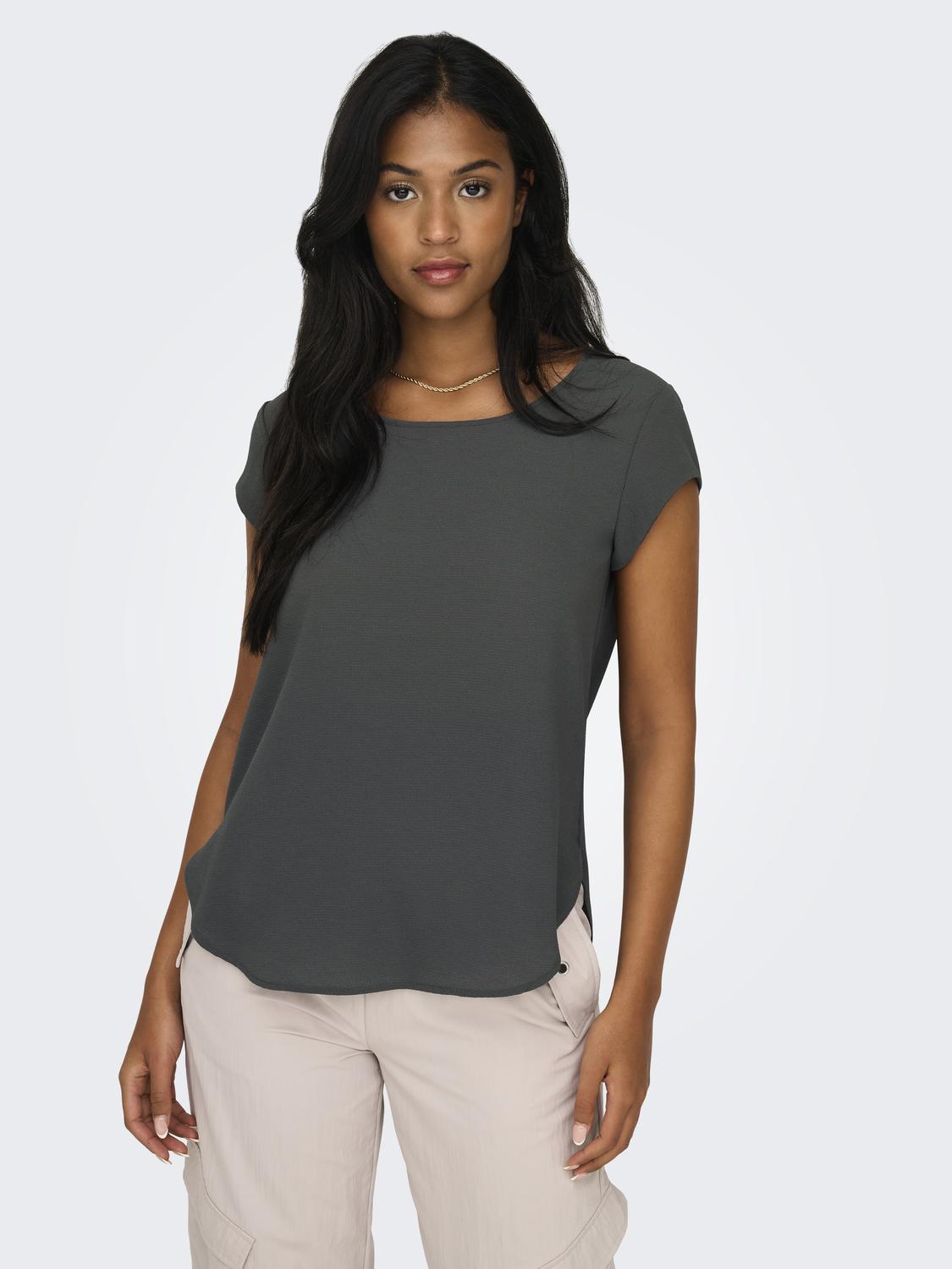 ONLY Kurzarmbluse »ONLVIC S/S SOLID TOP NOOS PTM« von ONLY