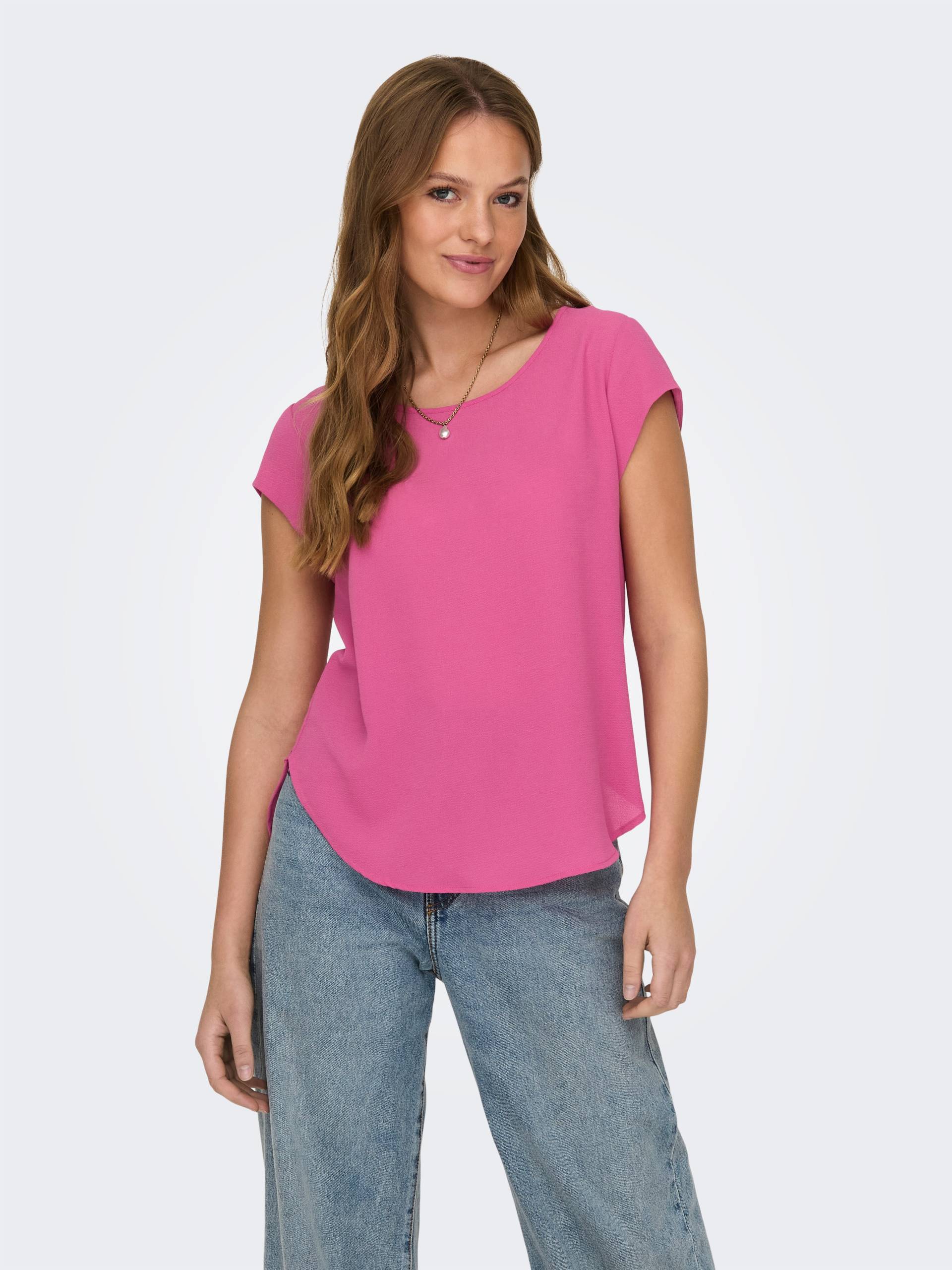 ONLY Kurzarmbluse »ONLVIC S/S SOLID TOP NOOS PTM« von ONLY