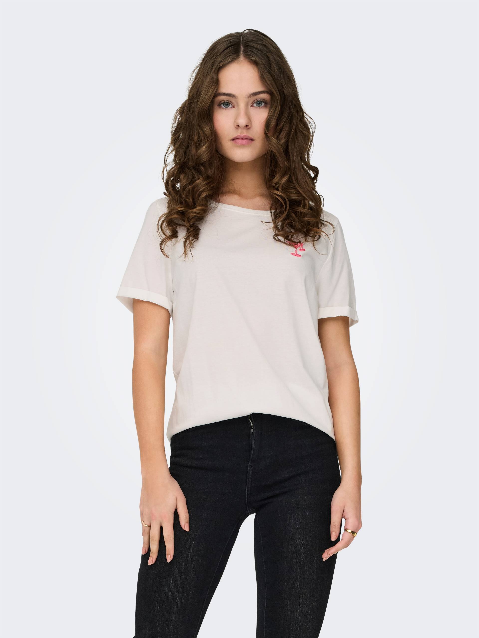 ONLY Kurzarmshirt »ONLGITTE LIFE REG S/S TOP BOX CS JRS« von ONLY