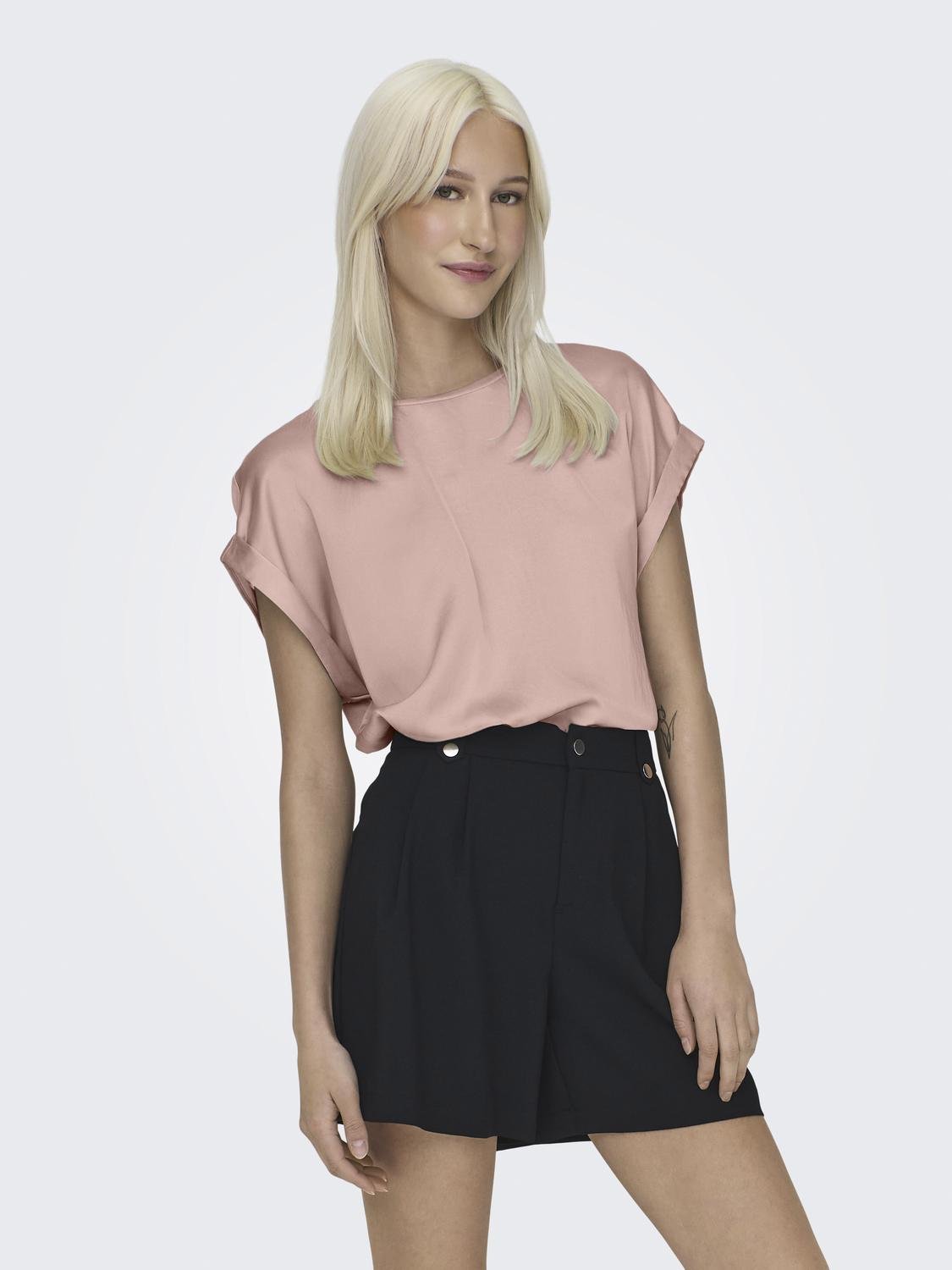 ONLY Kurzarmshirt »ONLLIEKE S/S SATIN MIX TOP WVN NOOS« von ONLY